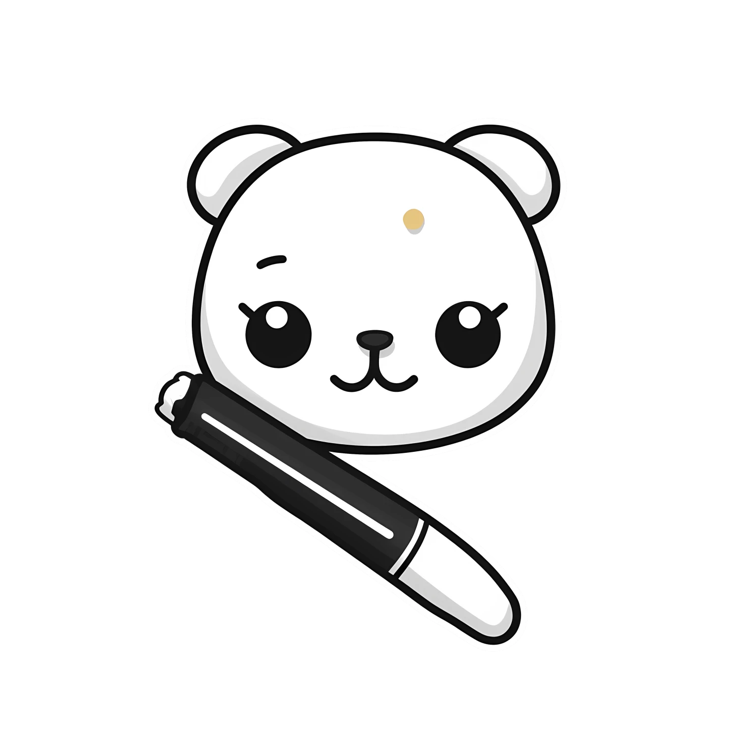 Kawaii pen sticker isolated on transparent background #26059
