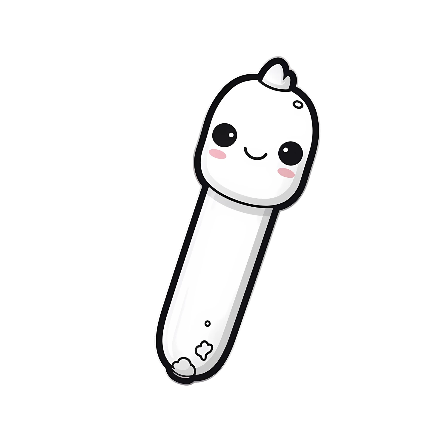 Kawaii pen sticker isolated on transparent background #26061