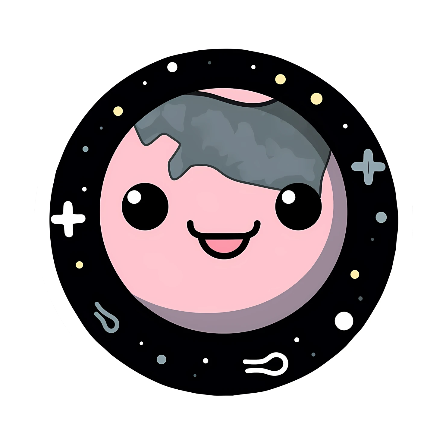 Kawaii planet sticker isolated on transparent background #26120