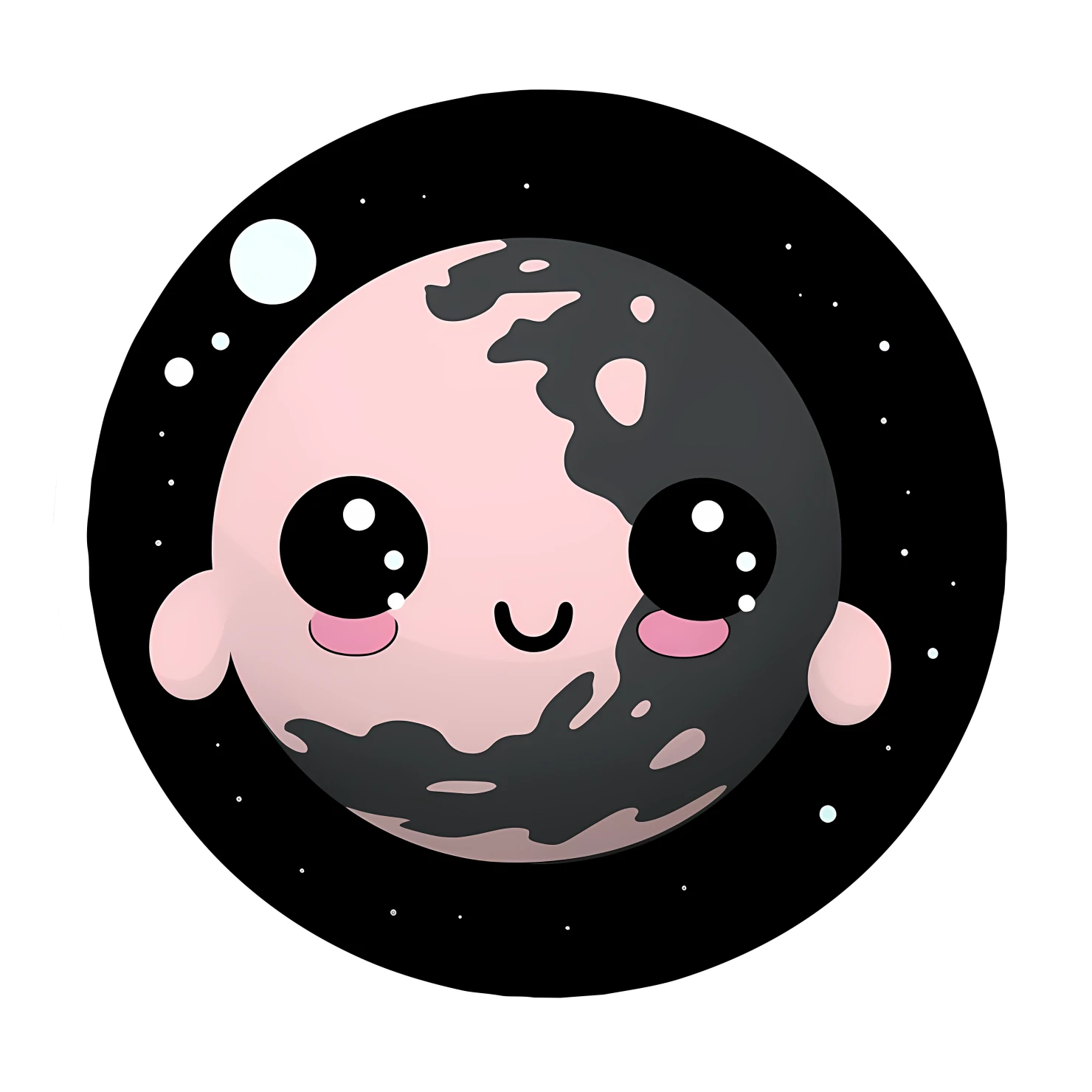 Kawaii planet sticker isolated on transparent background #26121