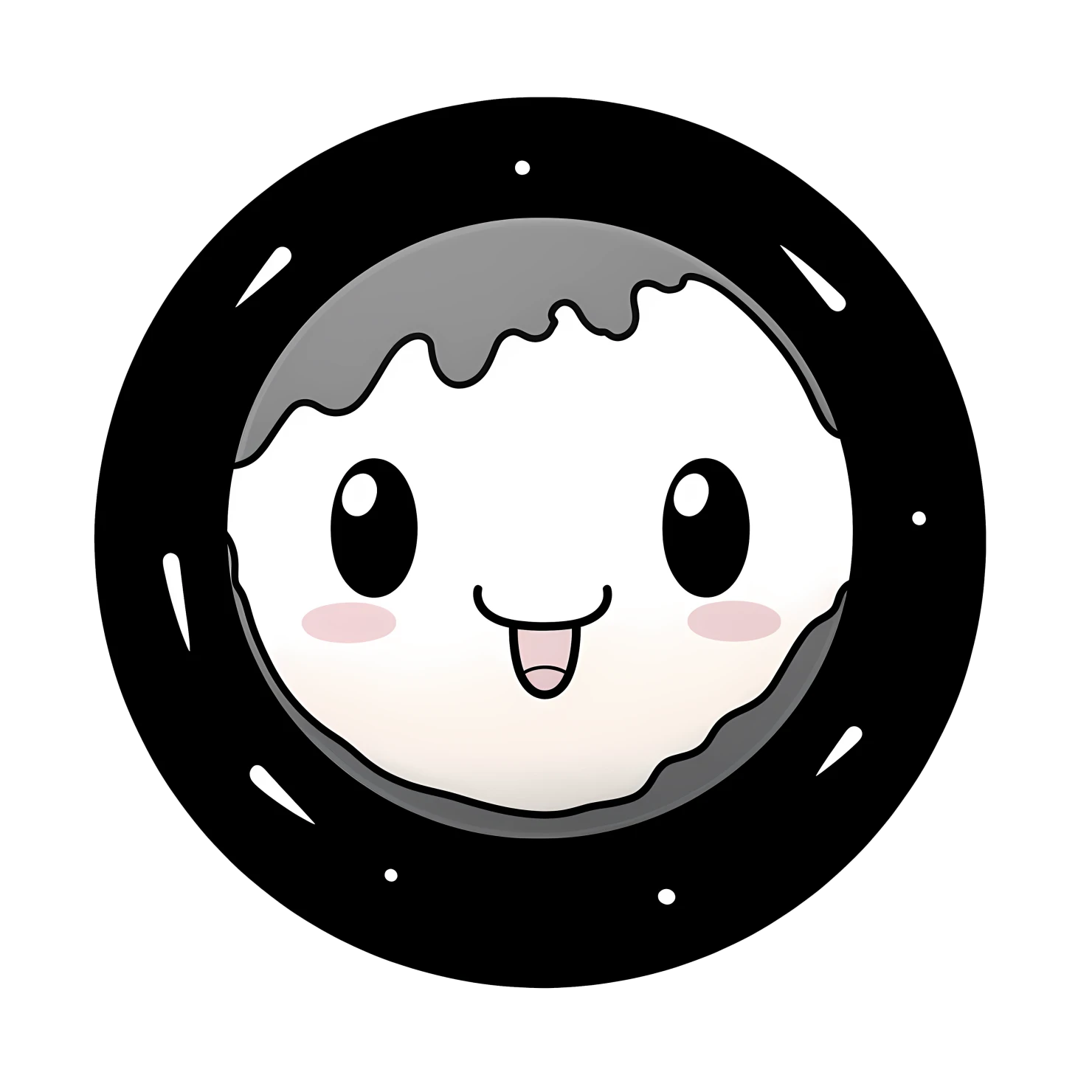 Kawaii planet sticker isolated on transparent background #26125