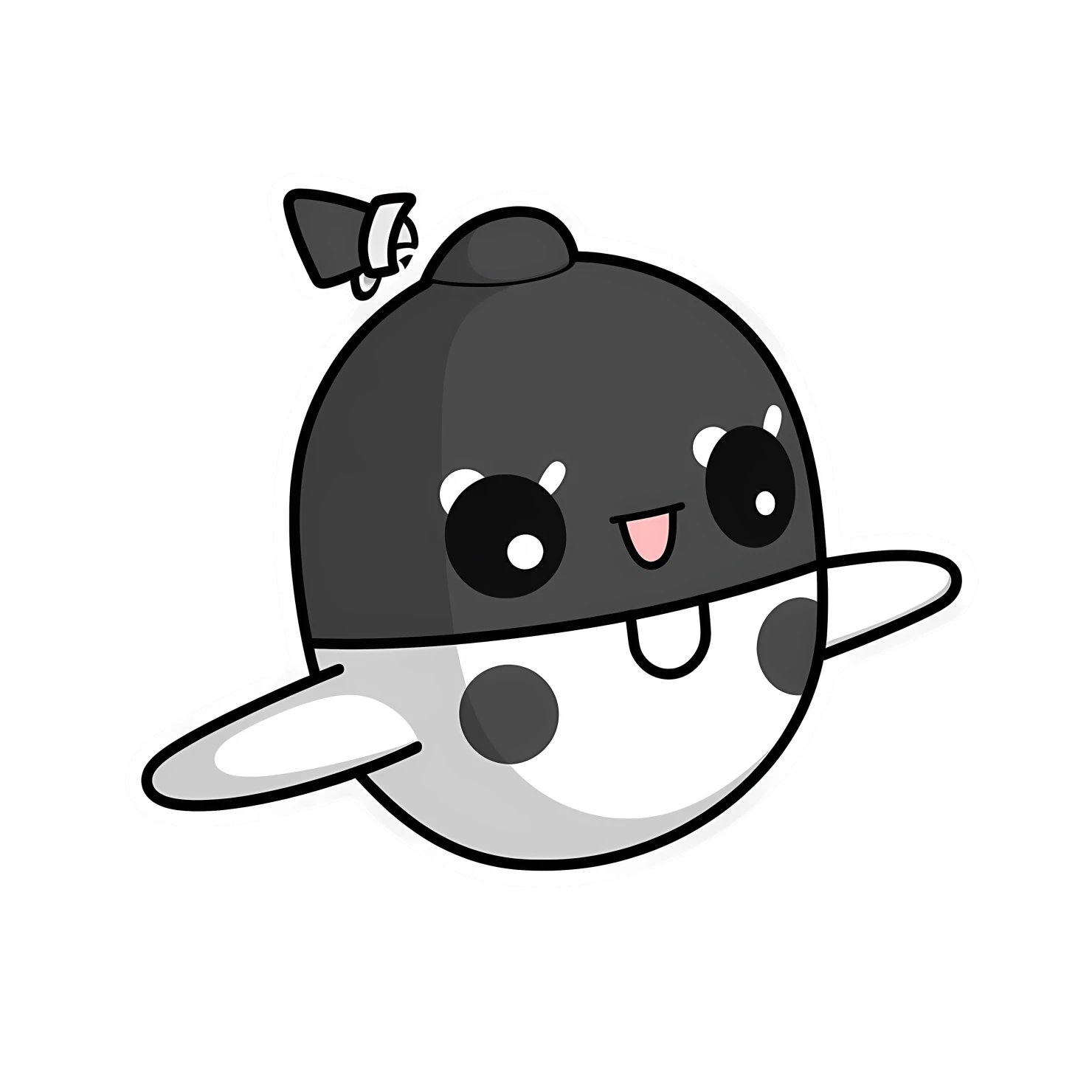 Kawaii plane sticker isolated on transparent background #26134