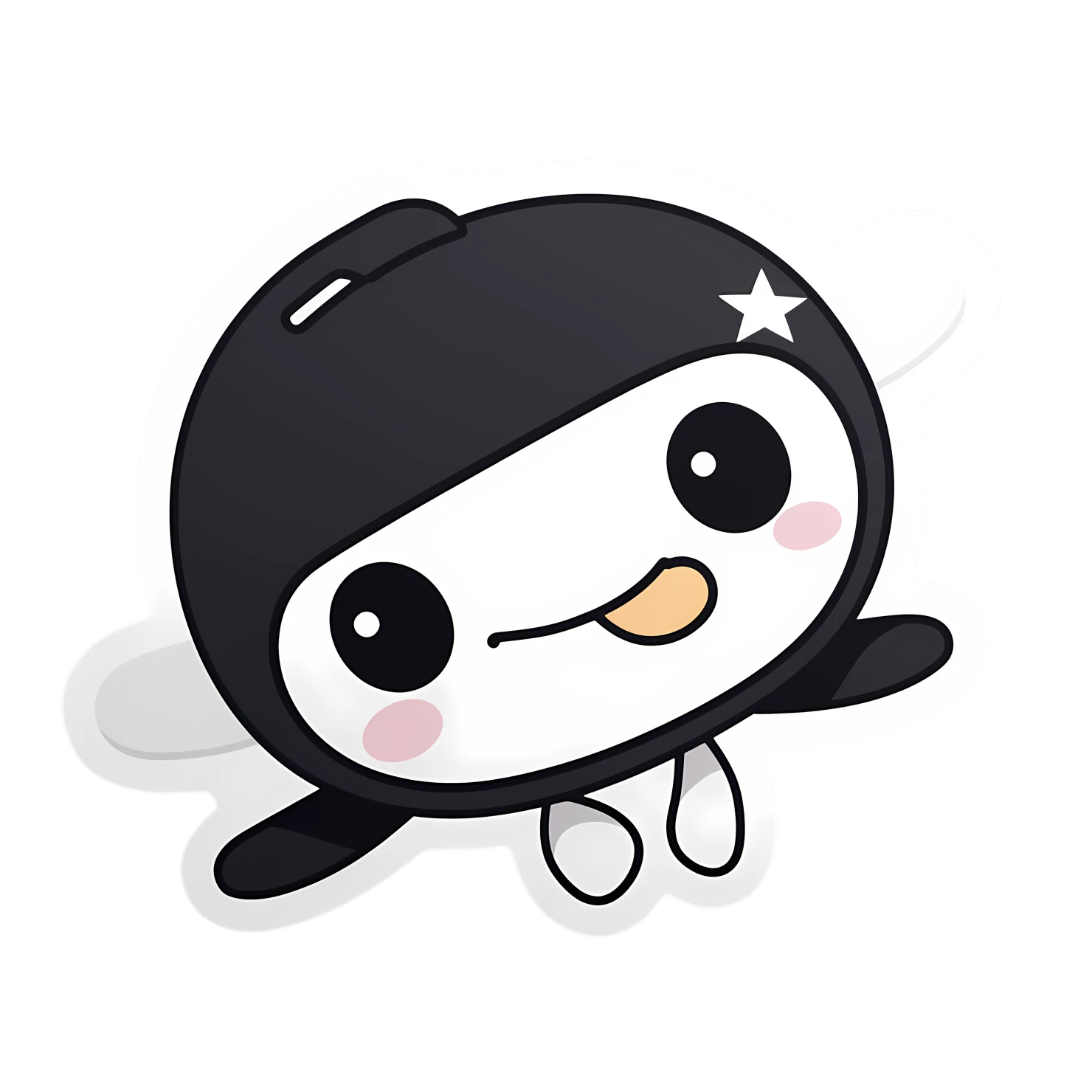 Kawaii plane sticker isolated on transparent background #26135