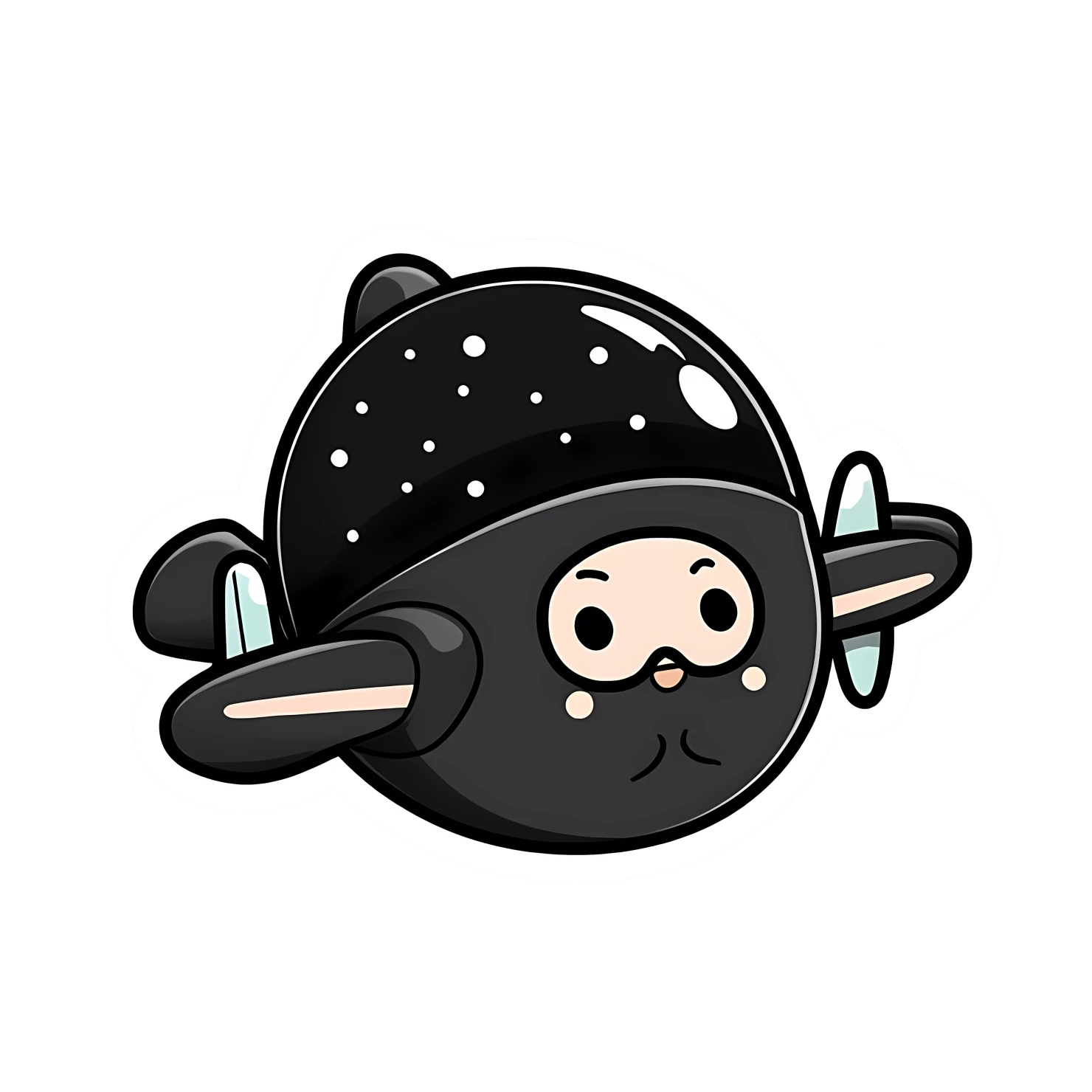 Kawaii plane sticker isolated on transparent background #26138