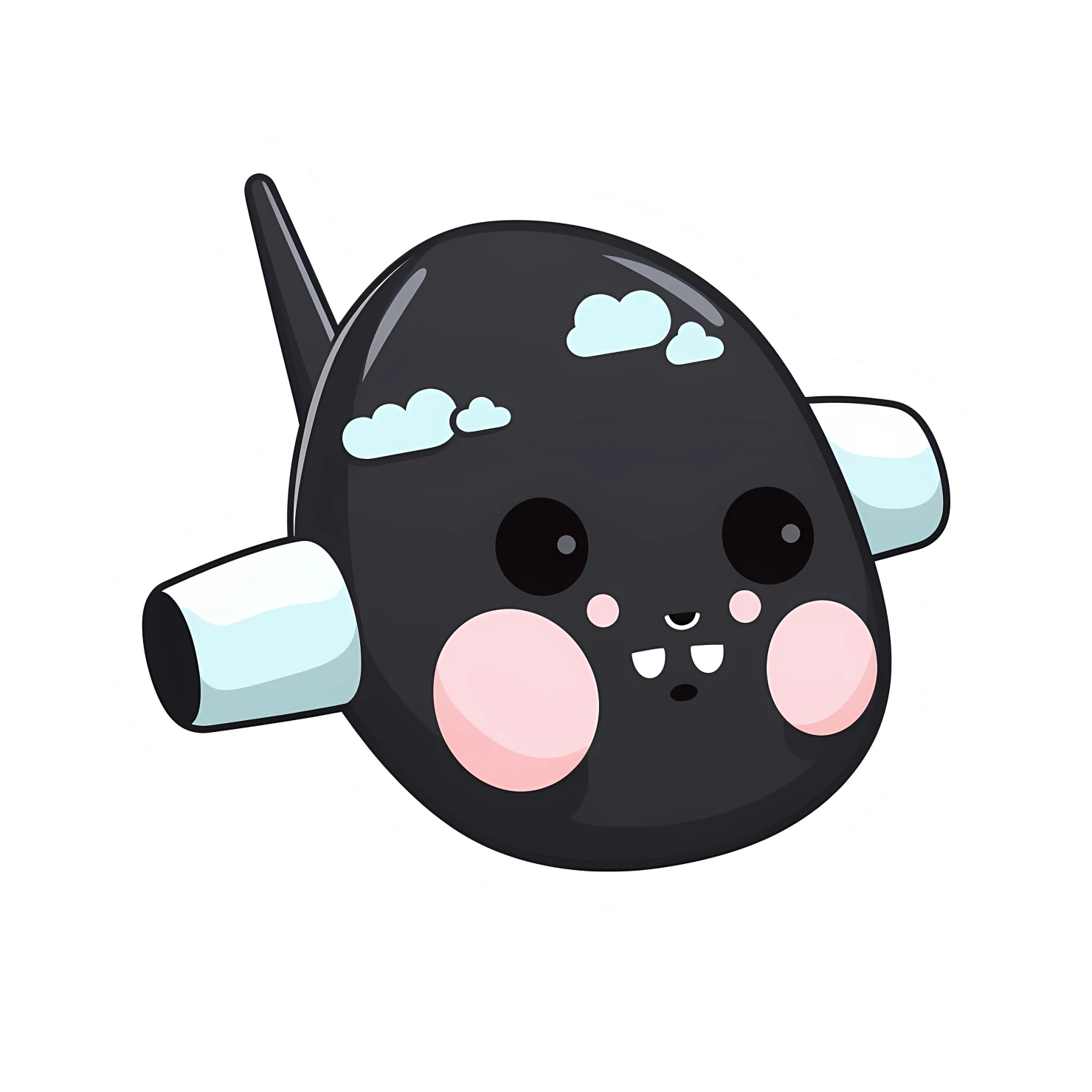 Kawaii plane sticker isolated on transparent background #26139