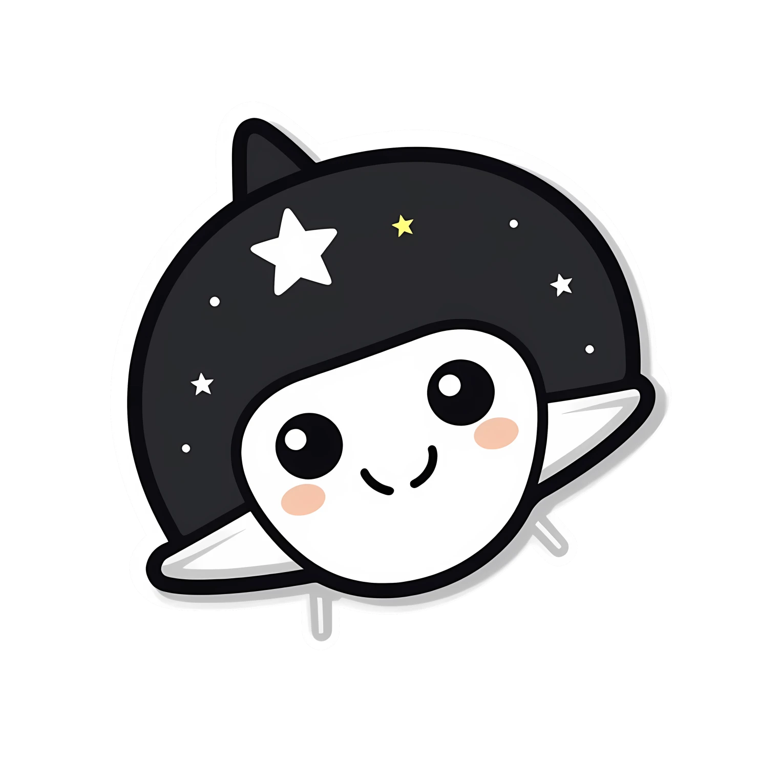 Kawaii plane sticker isolated on transparent background #26140