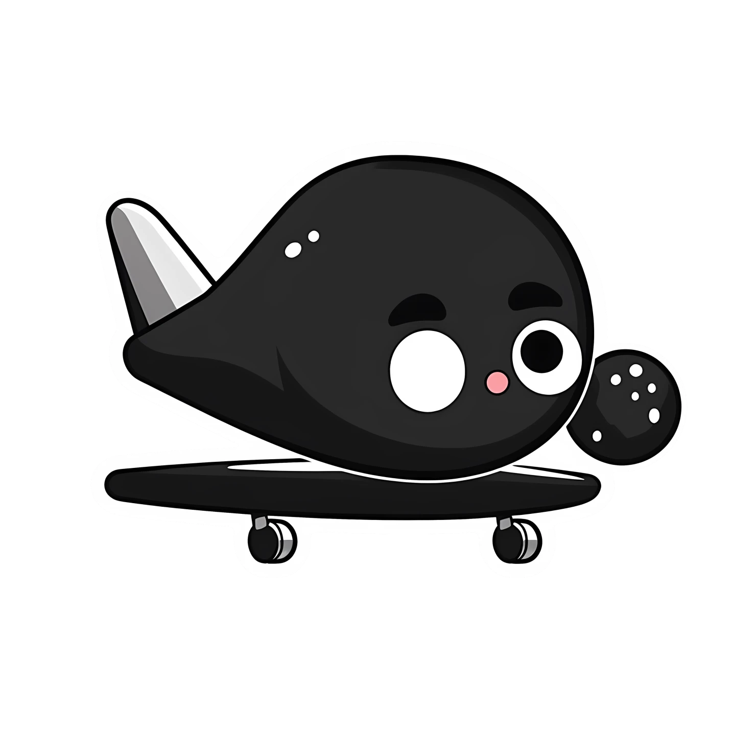 Kawaii plane sticker isolated on transparent background #26149