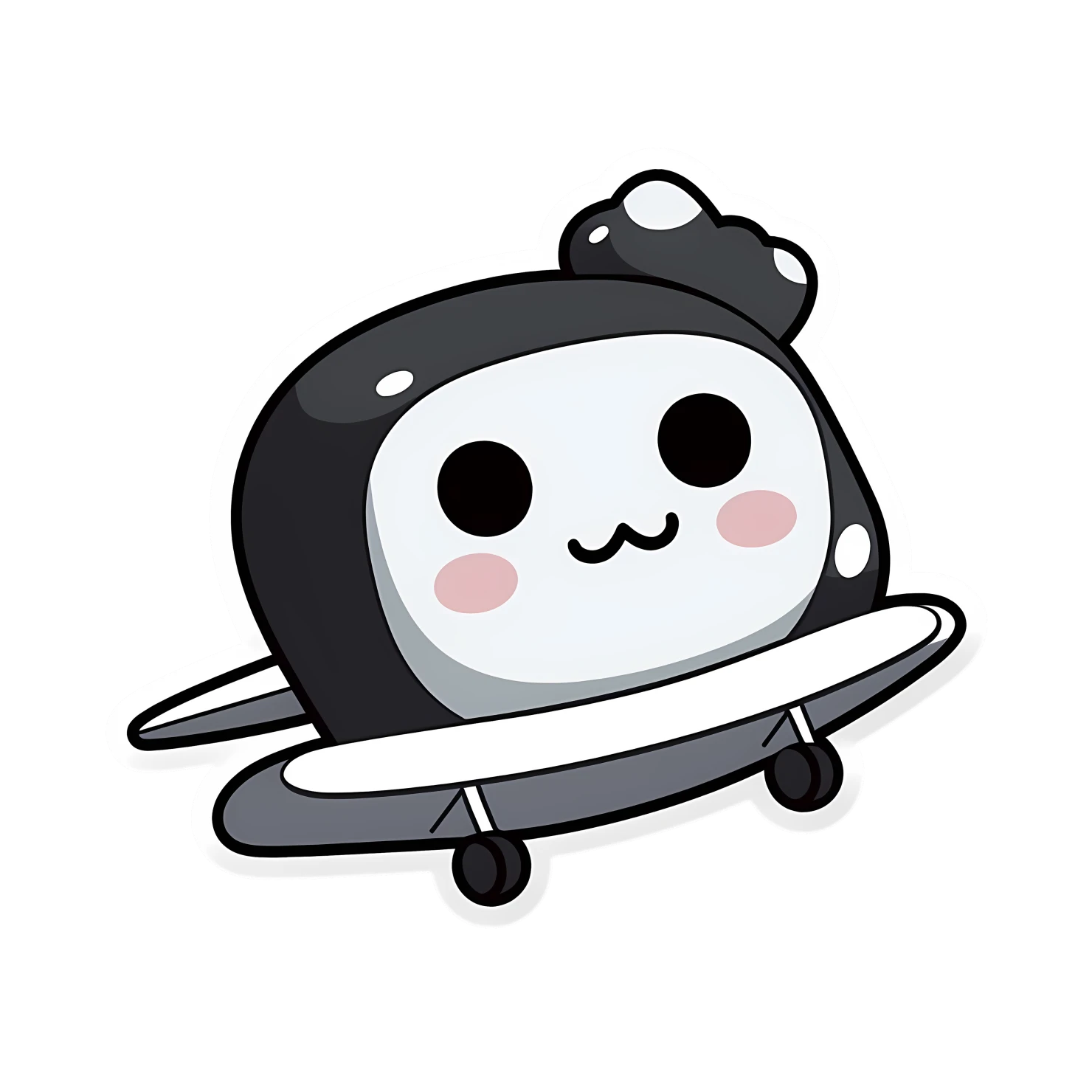Kawaii plane sticker isolated on transparent background #26150