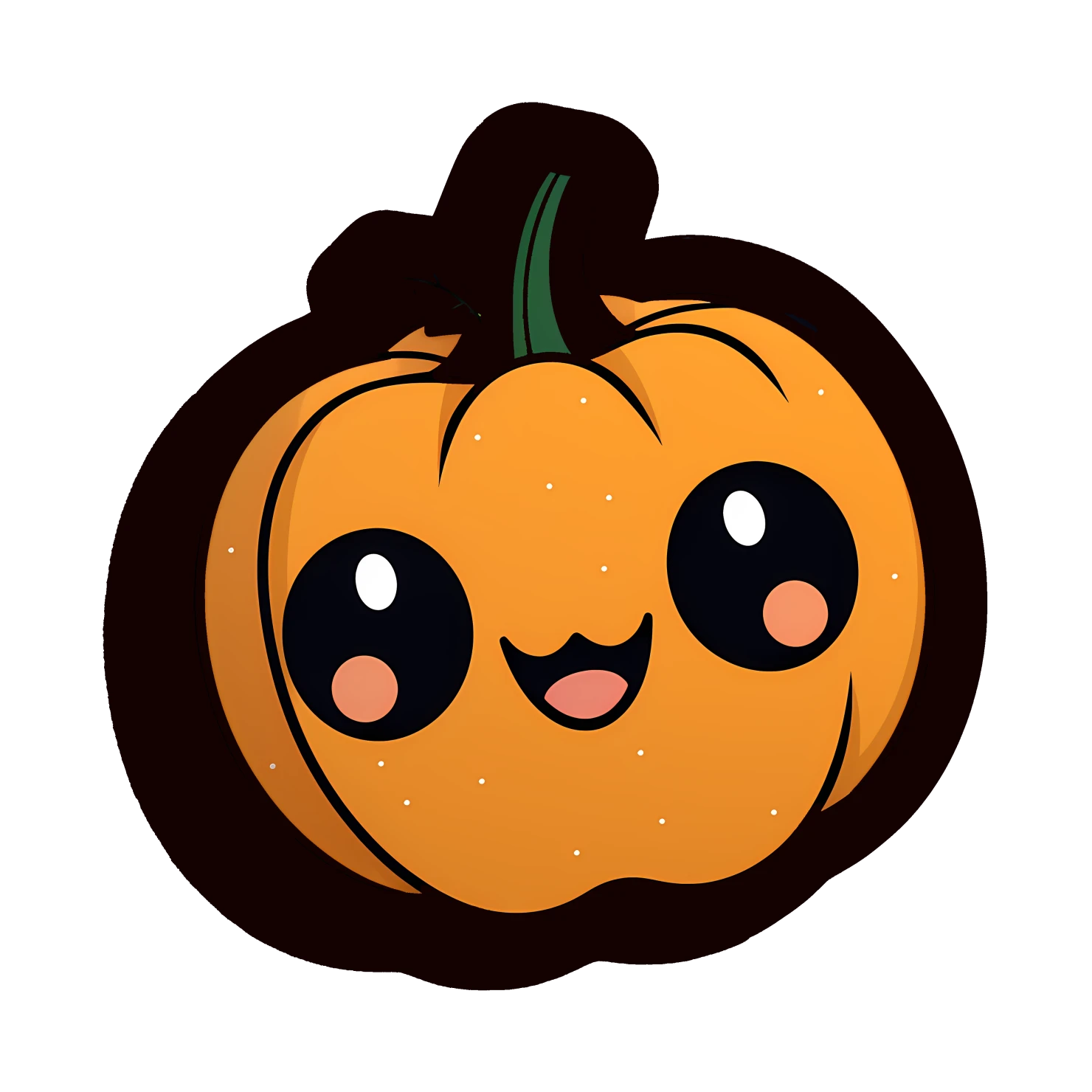Kawaii pumpkin sticker isolated on transparent background #26176