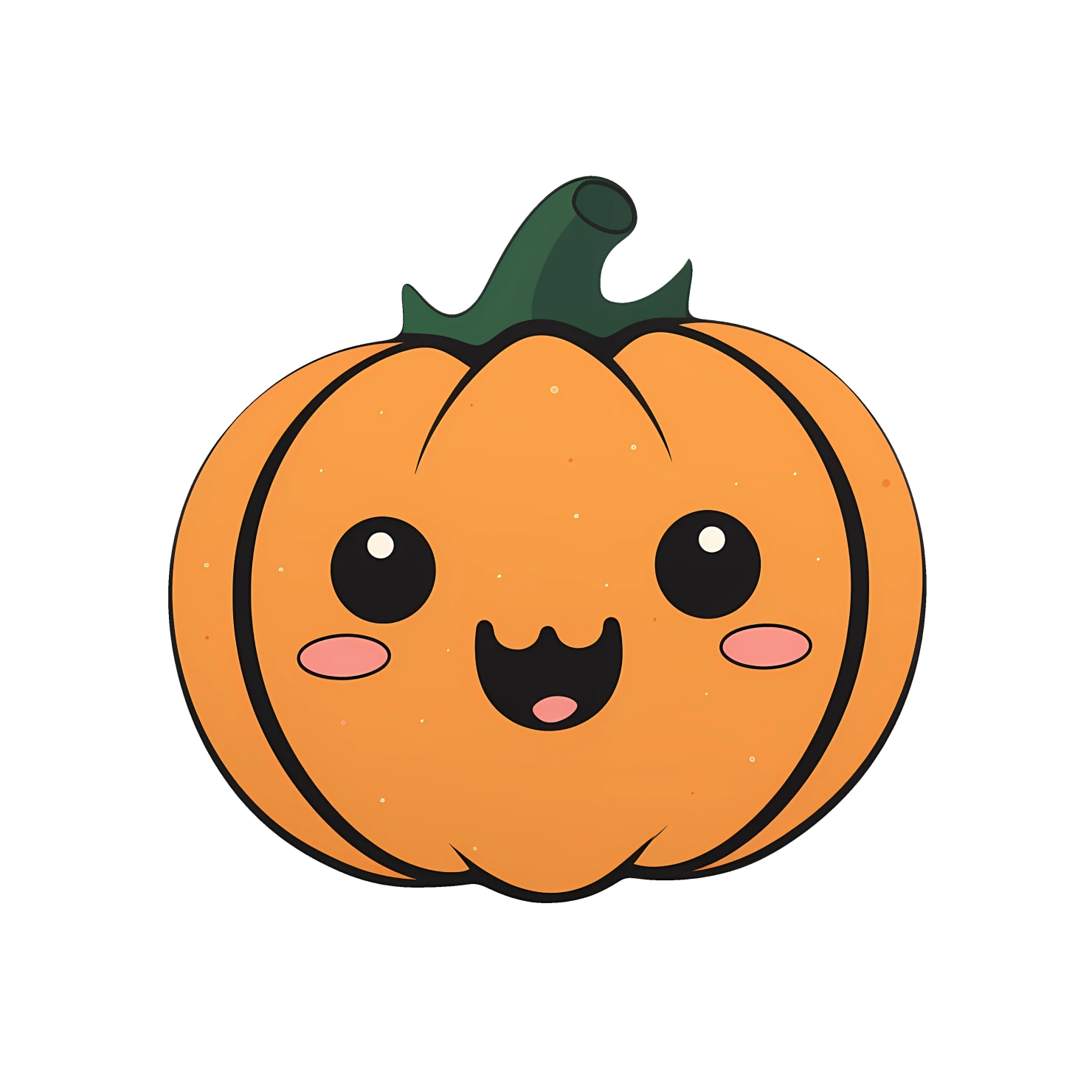 Kawaii pumpkin sticker isolated on transparent background #26185