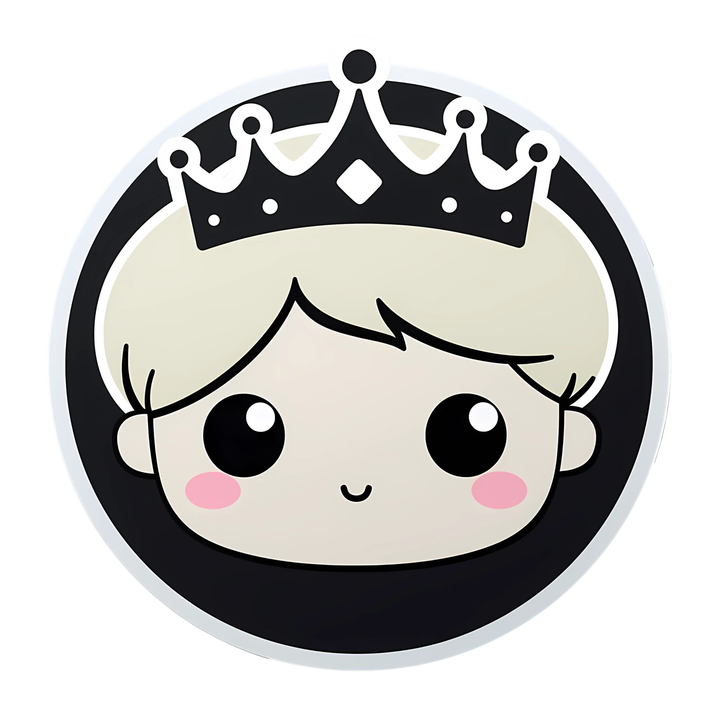 Kawaii princesses sticker isolated on transparent background #26212