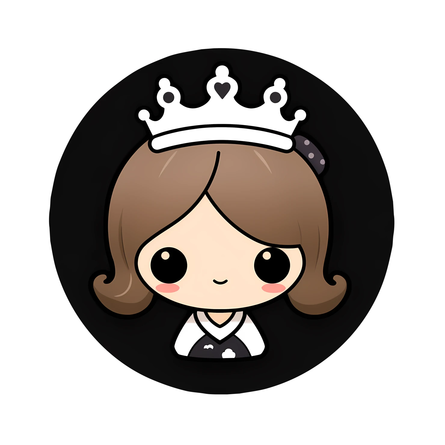 Kawaii princesses sticker isolated on transparent background #26214