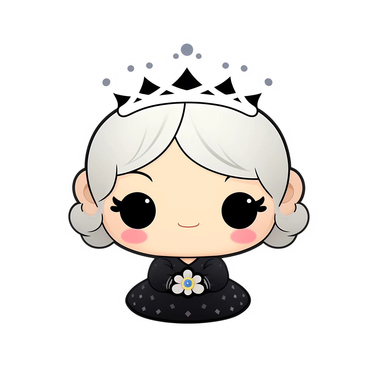 Kawaii princesses sticker isolated on transparent background #26218