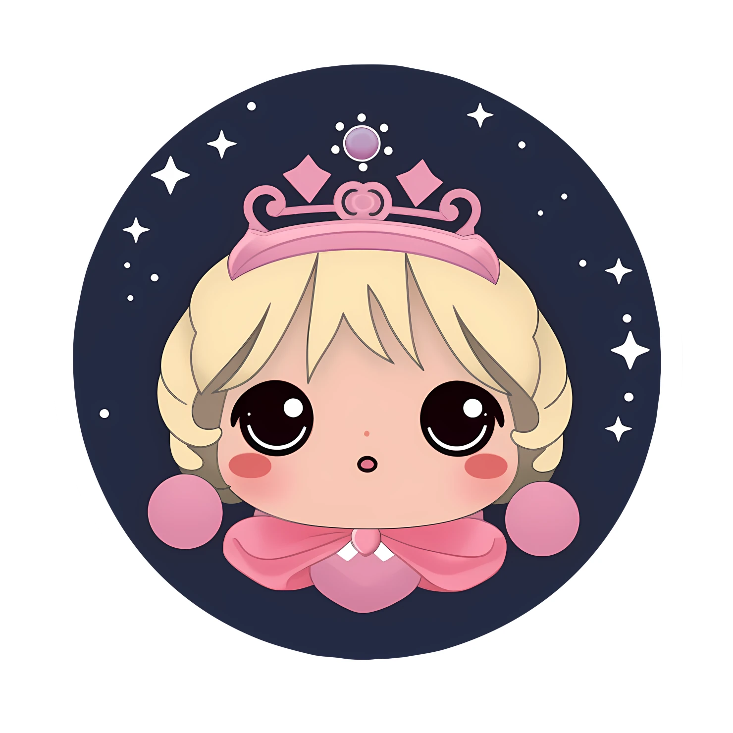 Kawaii princesses sticker isolated on transparent background #26229