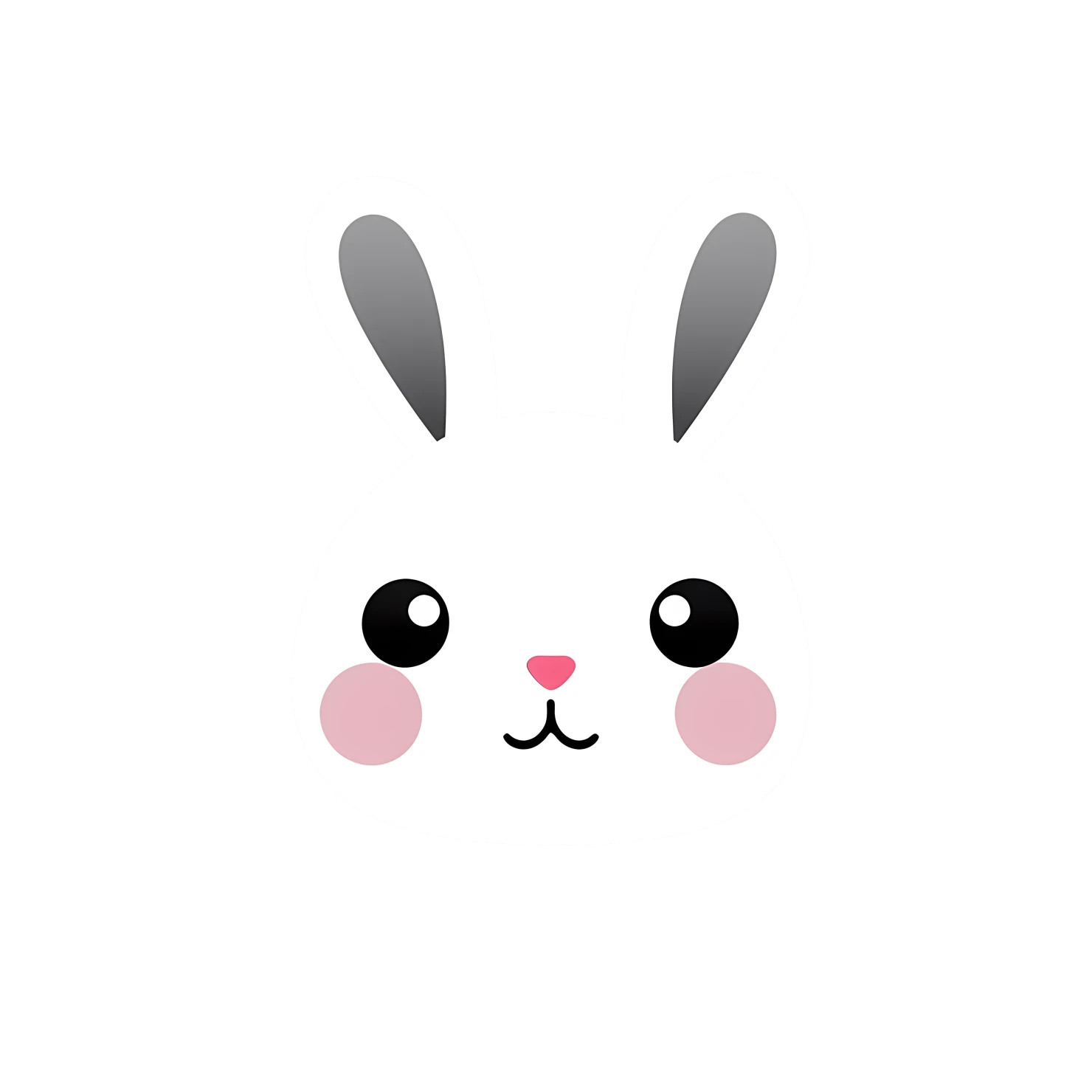 Kawaii rabbit sticker isolated on transparent background #26240