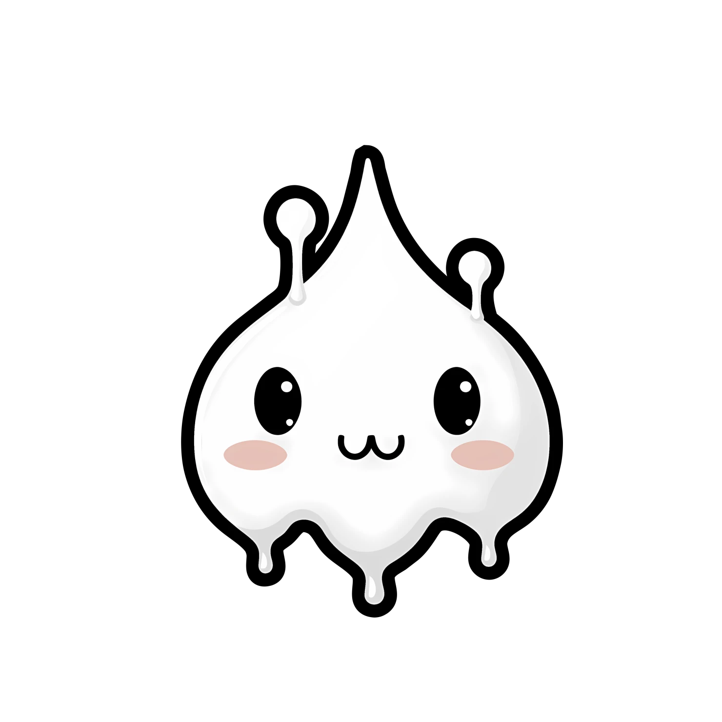 Kawaii raindrop rabbit sticker isolated on transparent background #26295