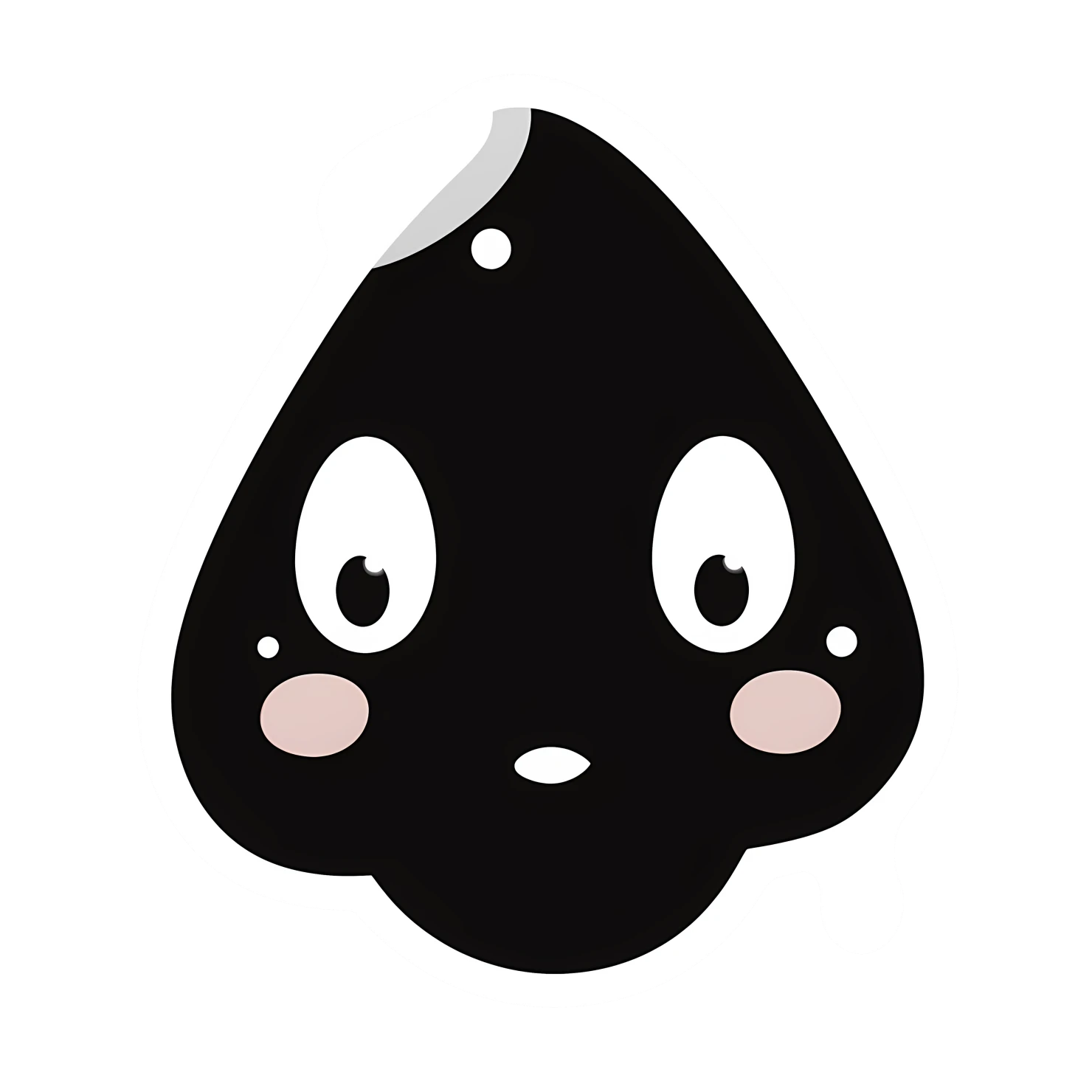 Kawaii raindrop rabbit sticker isolated on transparent background #26298