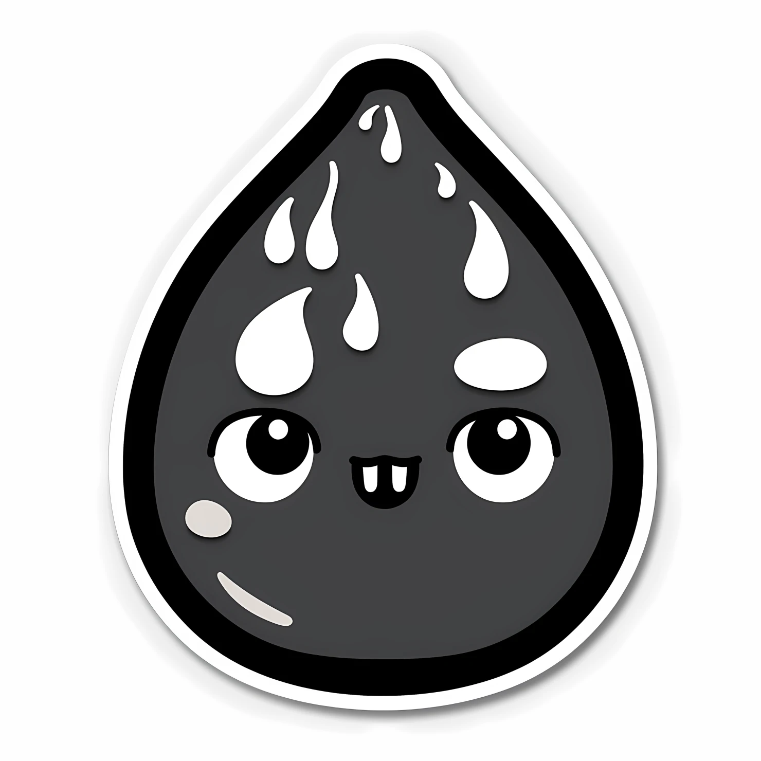 Kawaii raindrop rabbit sticker isolated on transparent background #26302