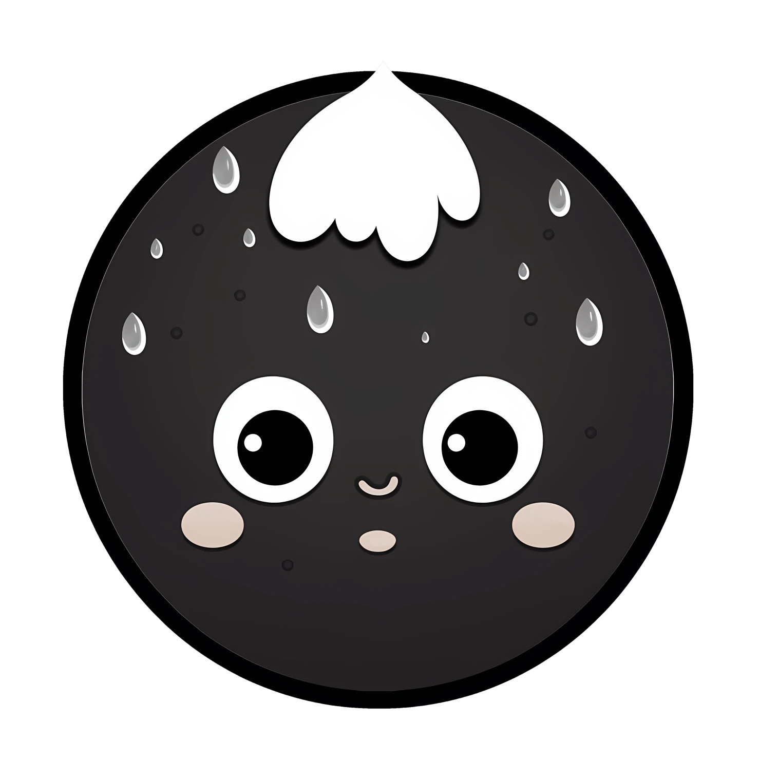 Kawaii raindrop rabbit sticker isolated on transparent background #26311