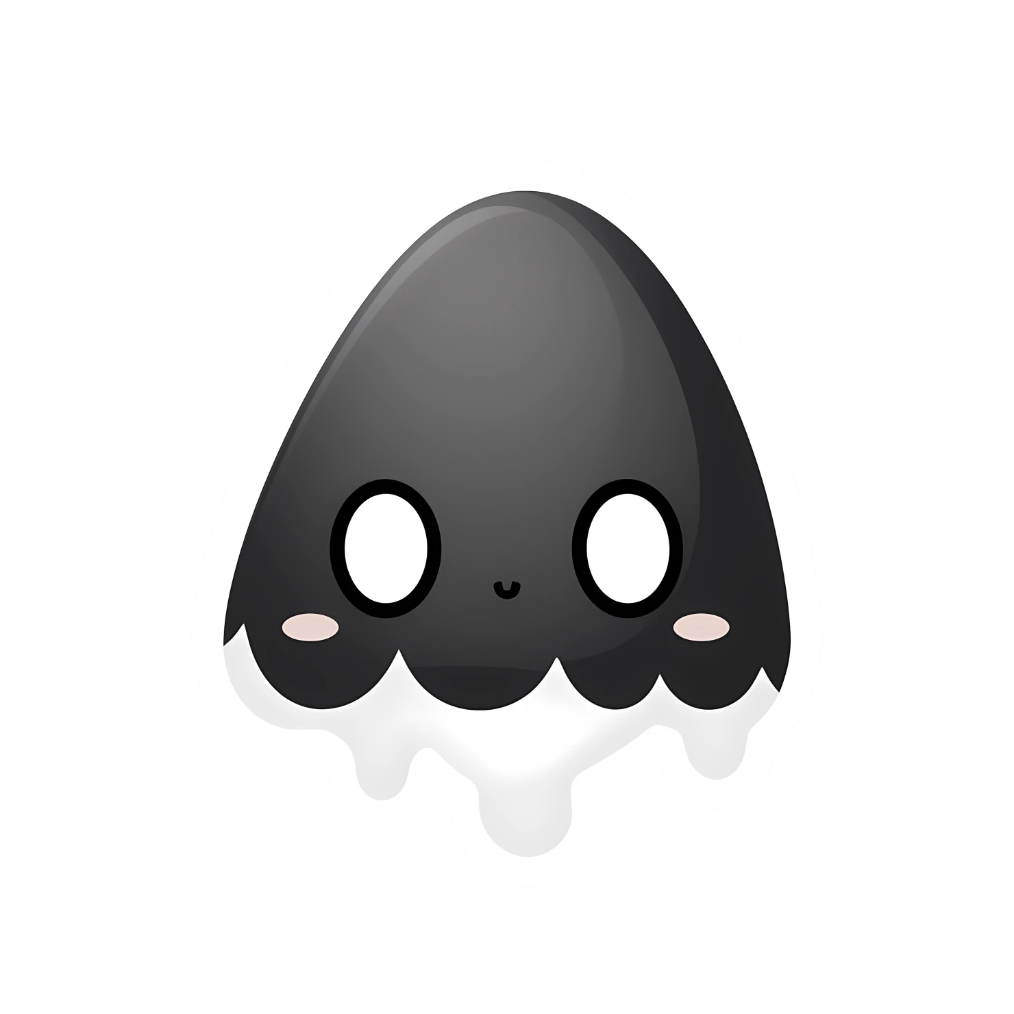 Kawaii raindrop rabbit sticker isolated on transparent background #26312
