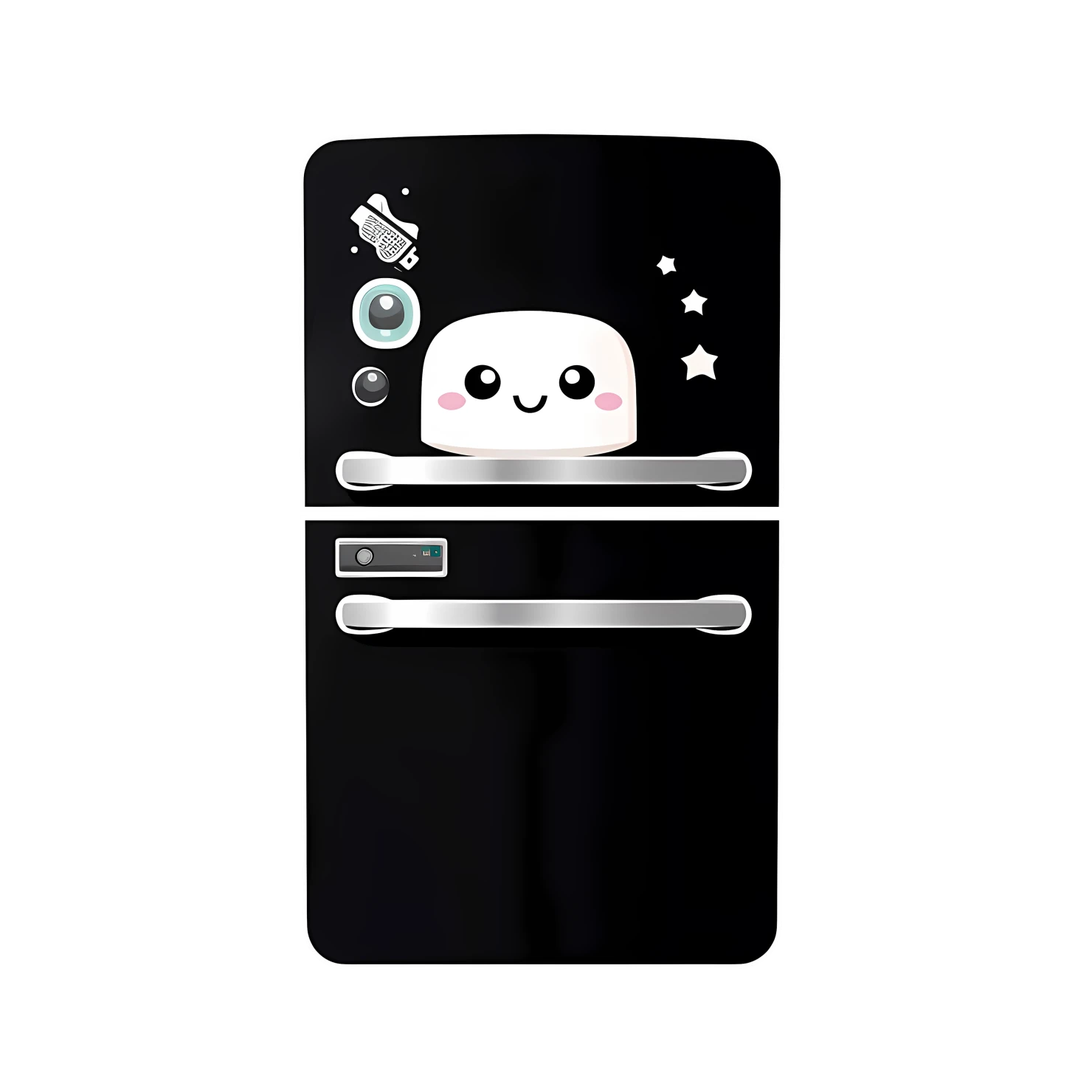 Kawaii refrigerator sticker isolated on transparent background #26338