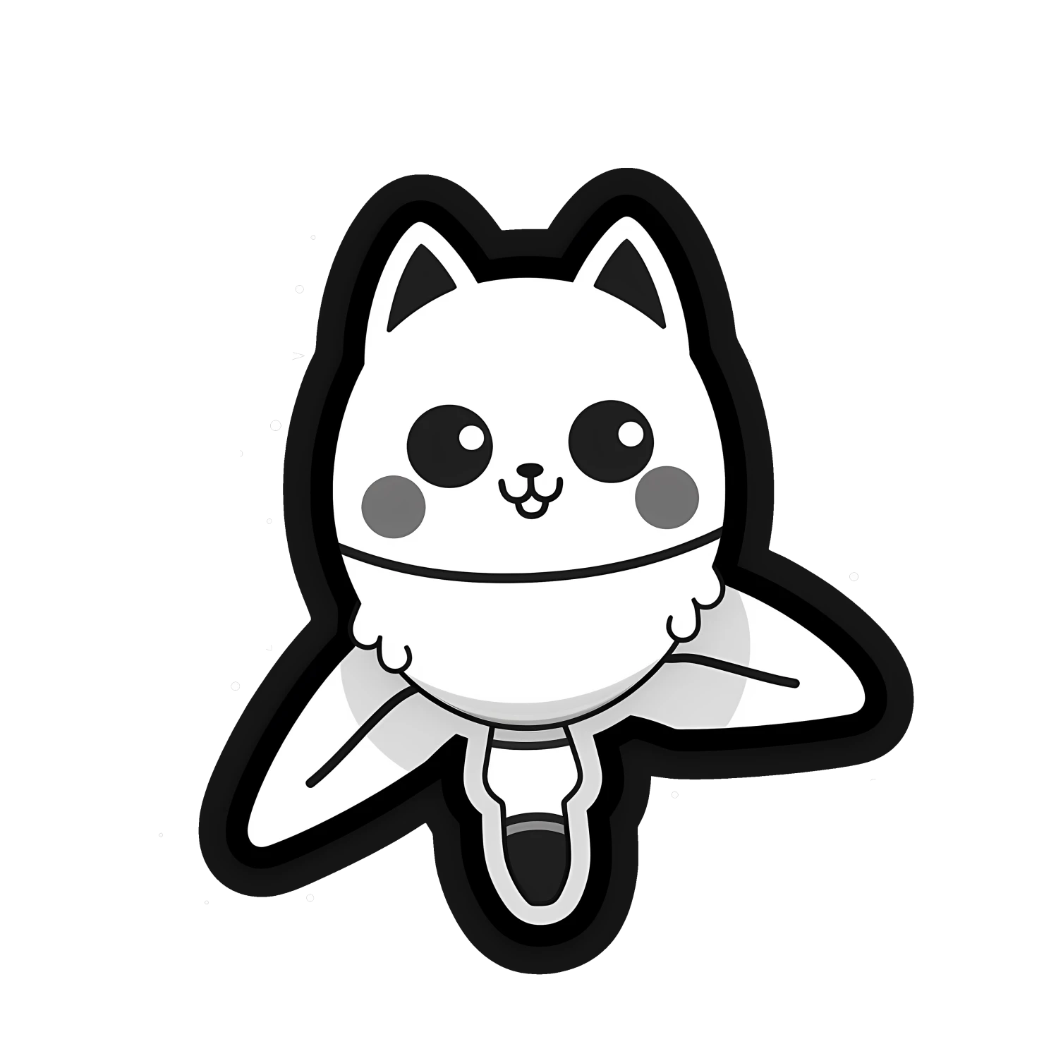 Kawaii rocket sticker isolated on transparent background #26367