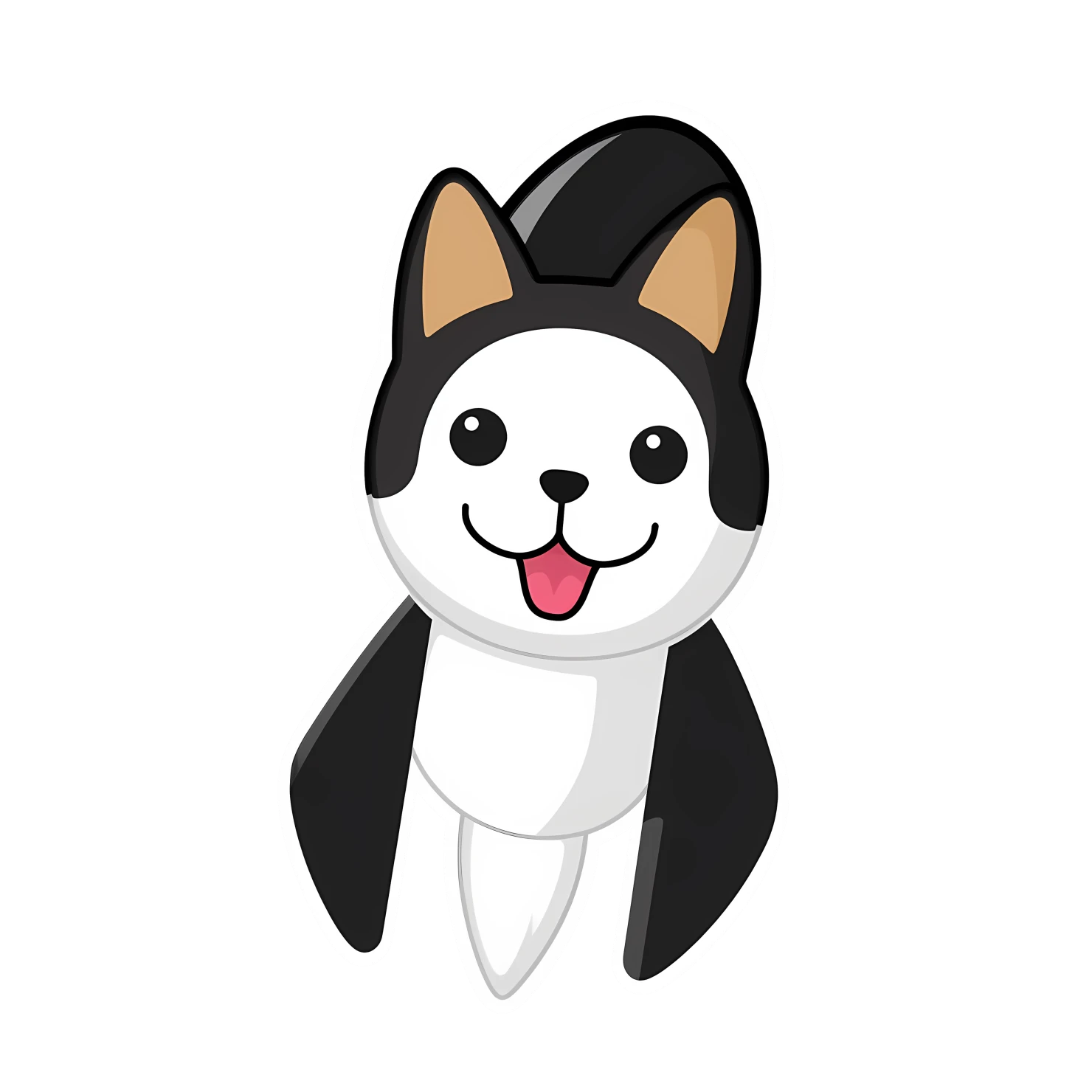 Kawaii rocket sticker isolated on transparent background #26371