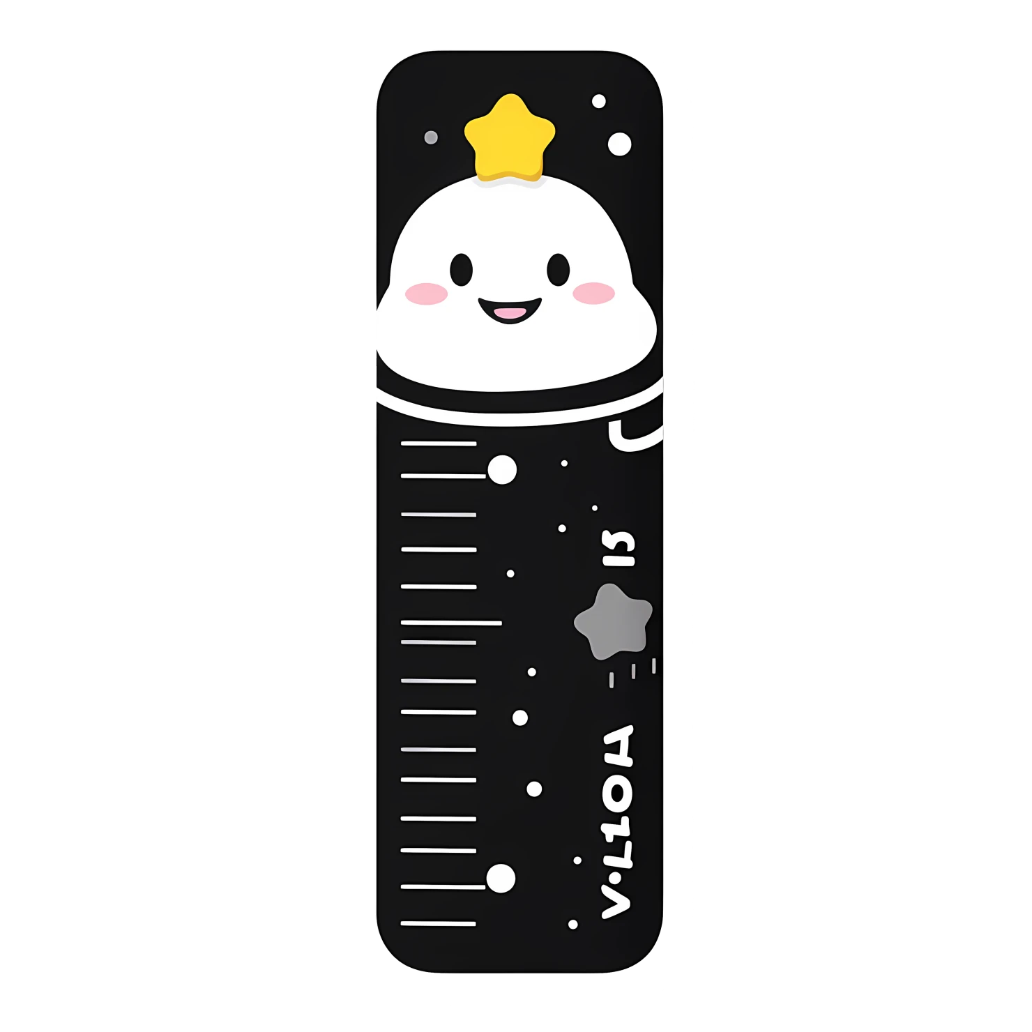 Kawaii ruler sticker isolated on transparent background #26419