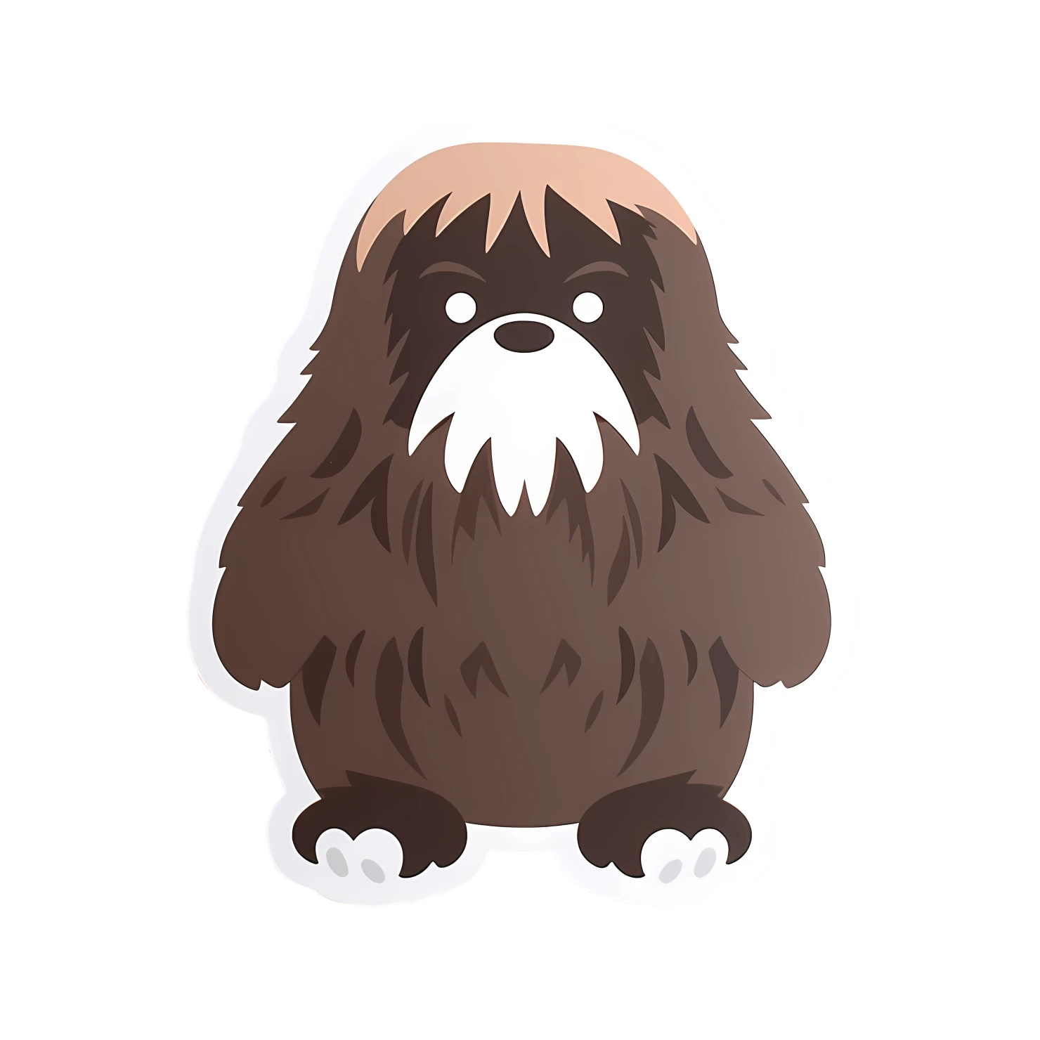 Kawaii sasquatch sticker isolated on transparent background #26427