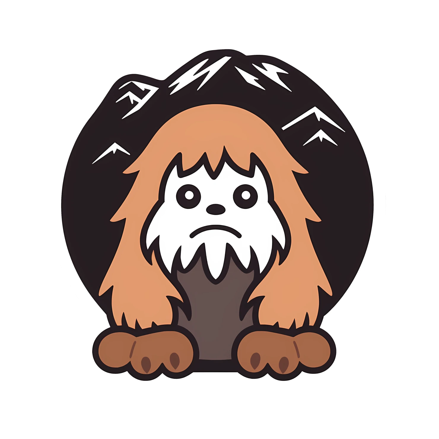 Kawaii sasquatch sticker isolated on transparent background #26428