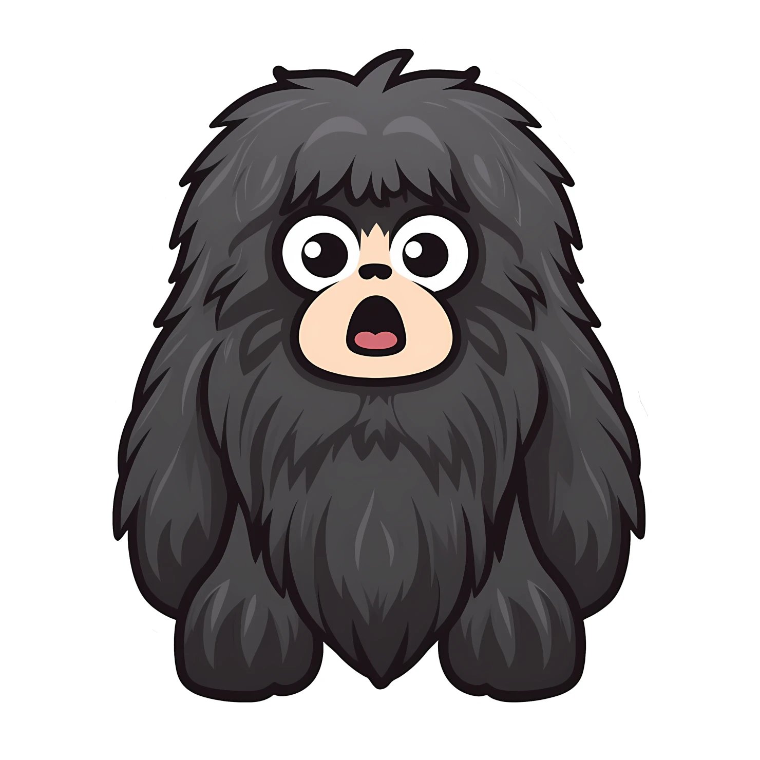 Kawaii sasquatch sticker isolated on transparent background #26430