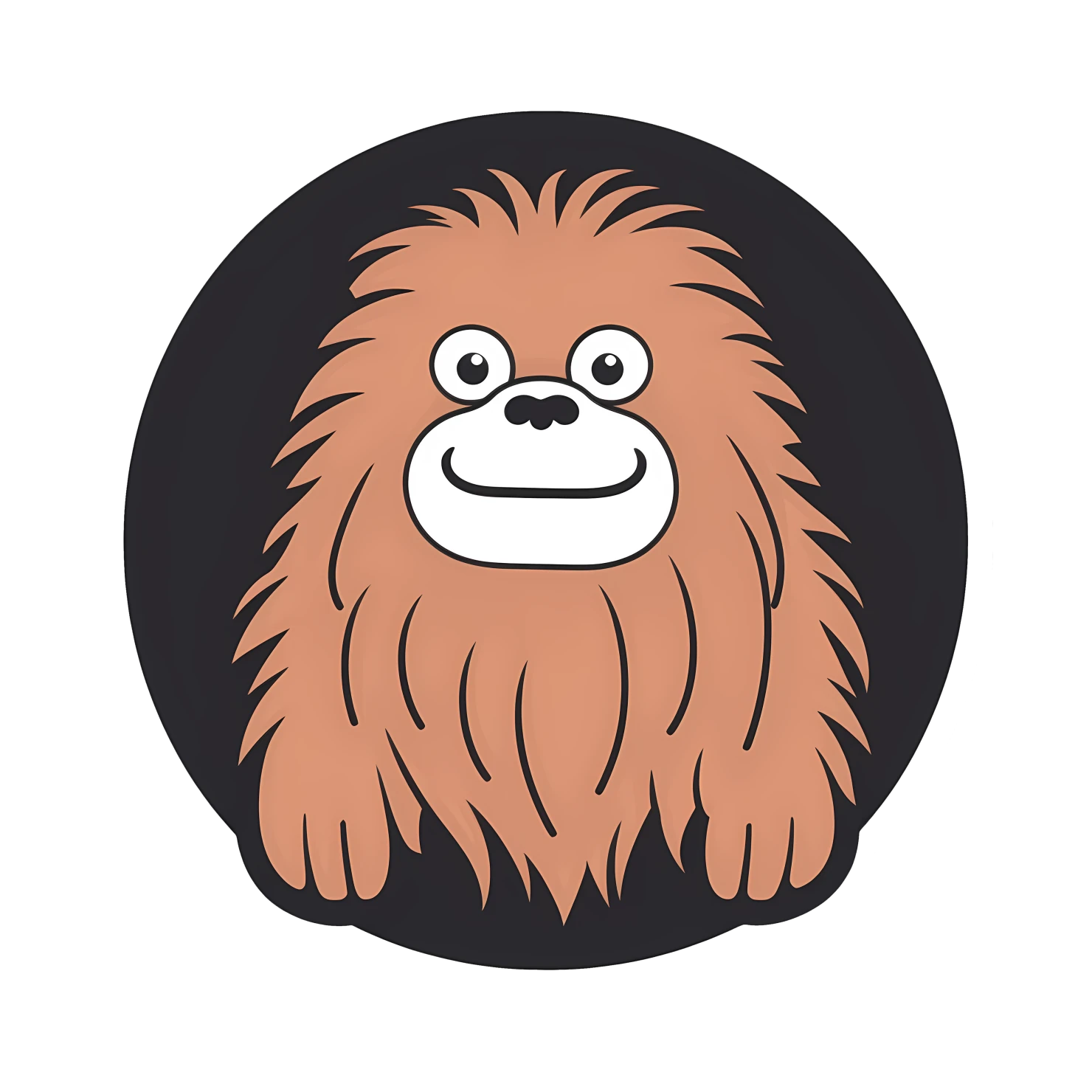 Kawaii sasquatch sticker isolated on transparent background #26436