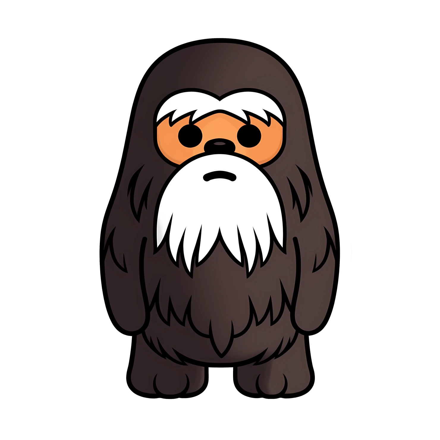 Kawaii sasquatch sticker isolated on transparent background #26441