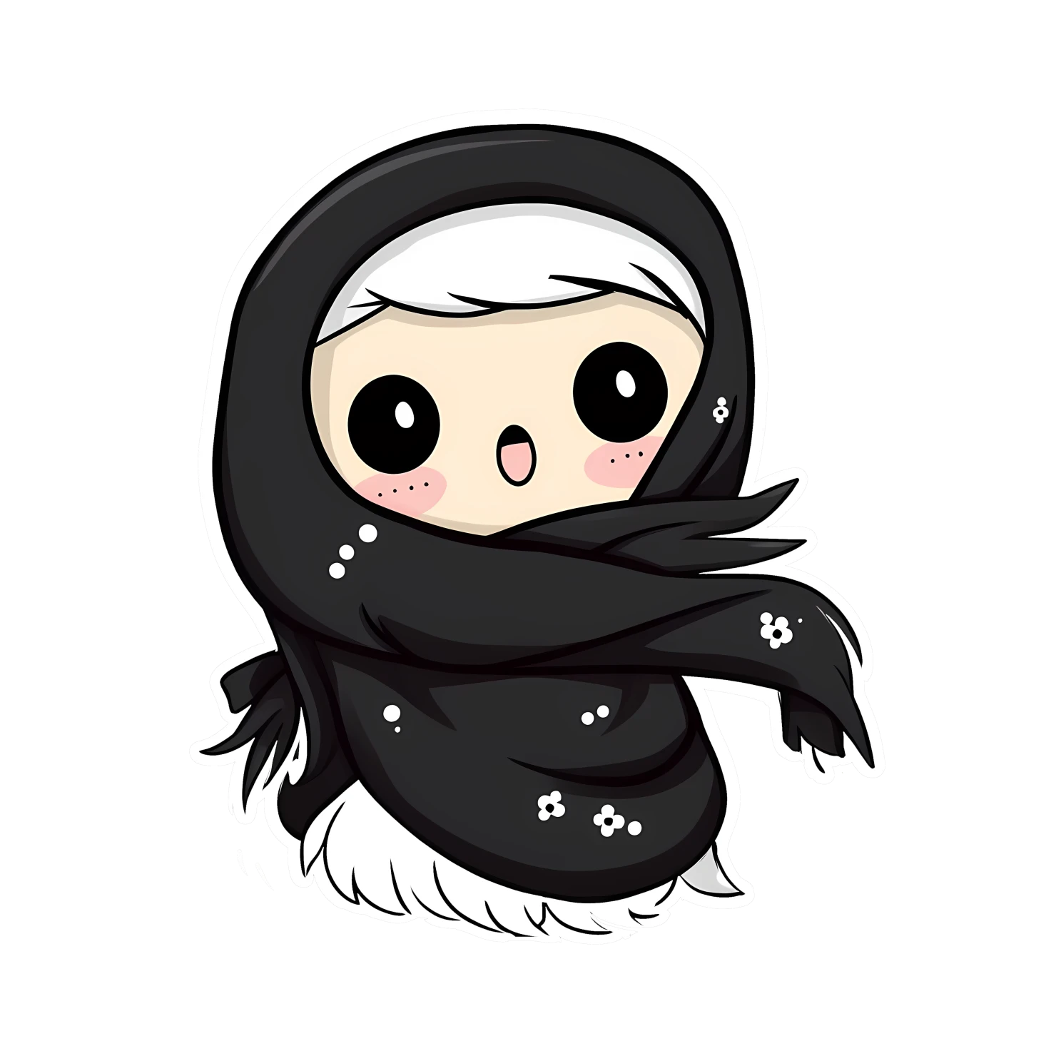 Kawaii scarves or scarf sticker isolated on transparent background #26445