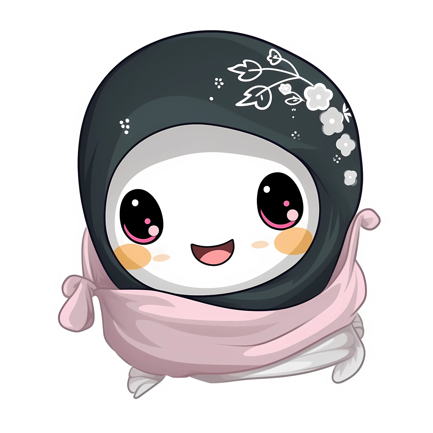 Kawaii scarves or scarf sticker isolated on transparent background #26446