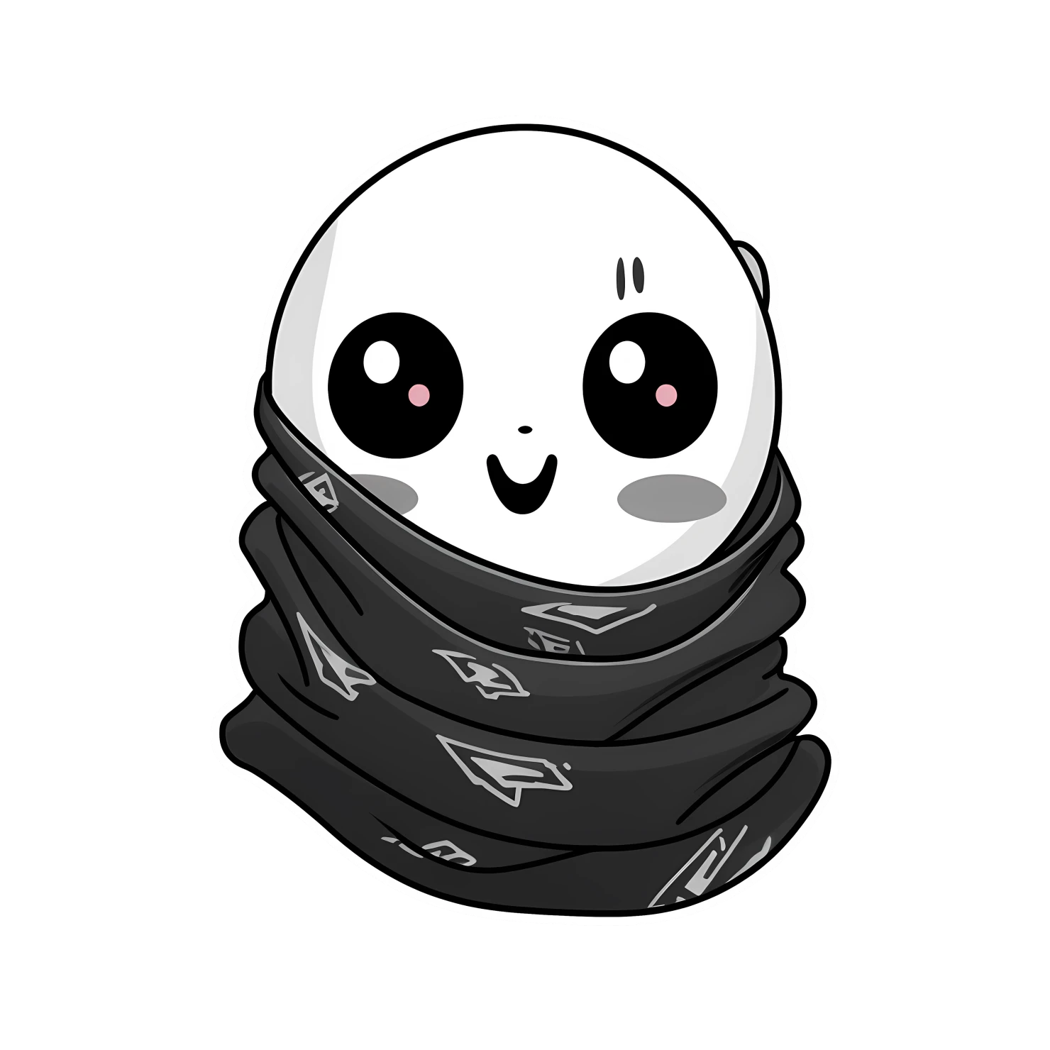 Kawaii scarves or scarf sticker isolated on transparent background #26448