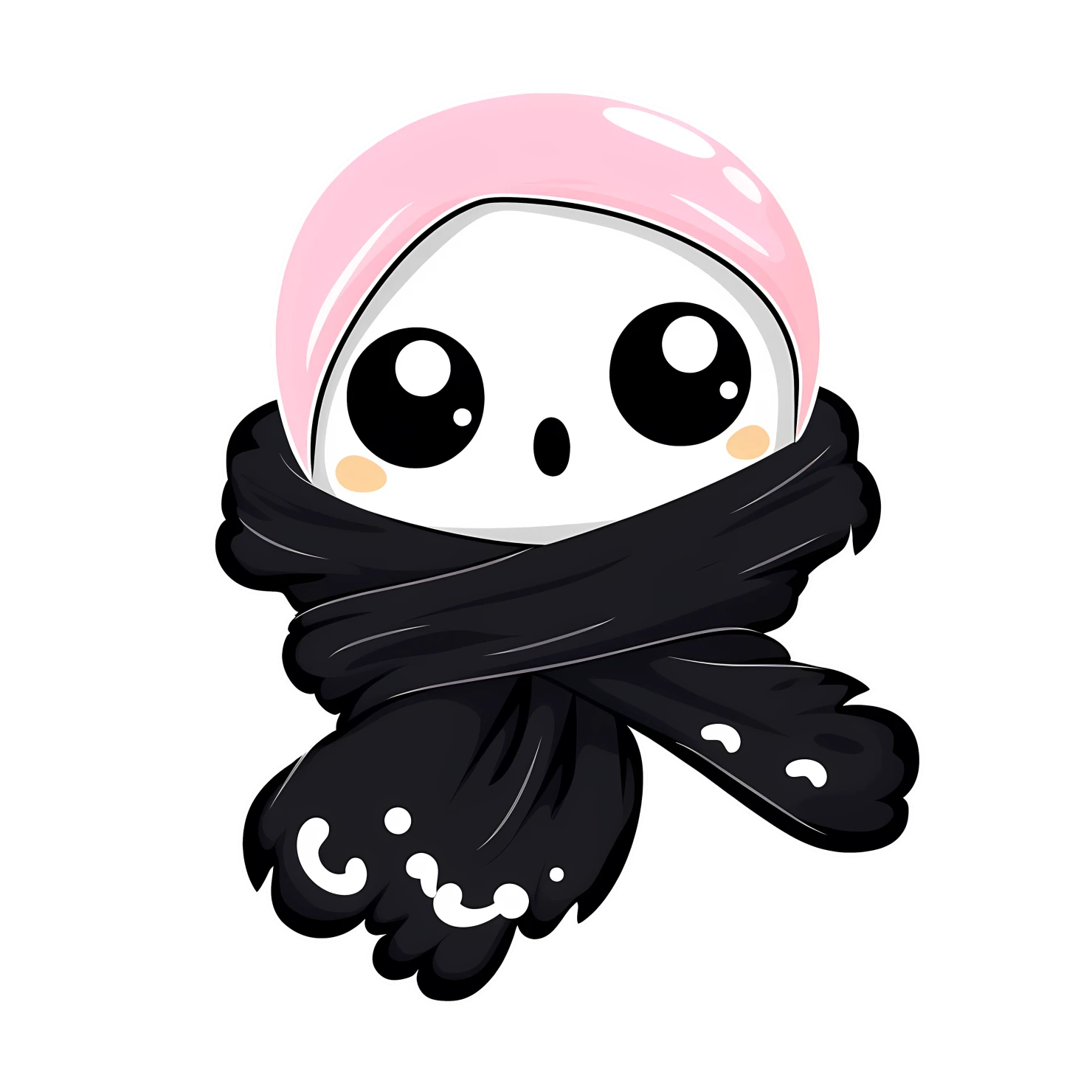 Kawaii scarves or scarf sticker isolated on transparent background #26450