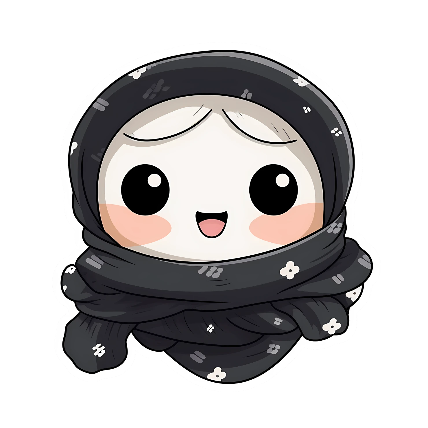 Kawaii scarves or scarf sticker isolated on transparent background #26461