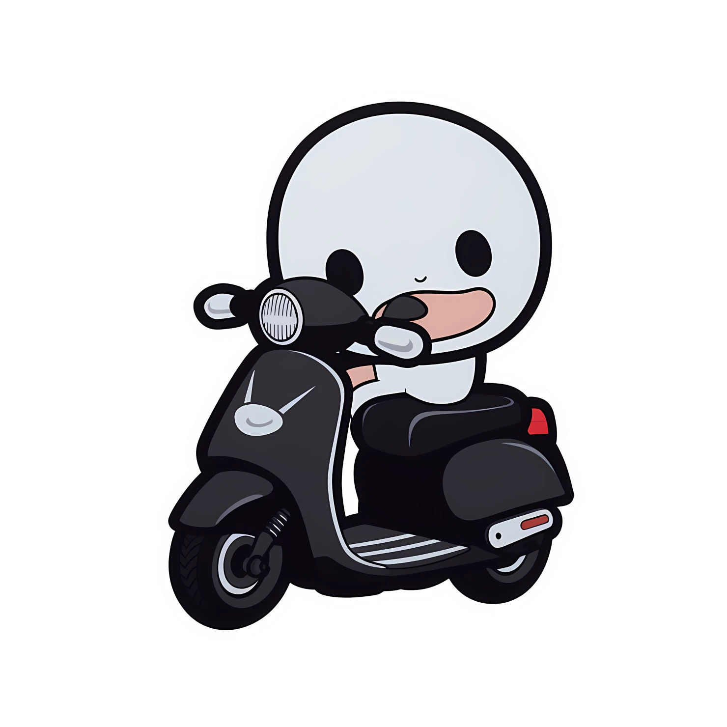 Kawaii scooter sticker isolated on transparent background #26484