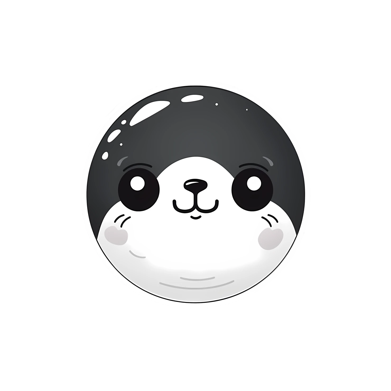 Kawaii seal fish sticker isolated on transparent background #26509