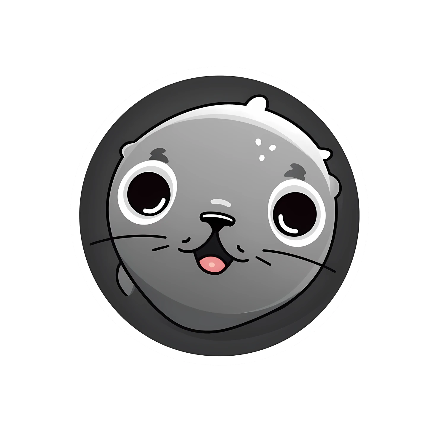 Kawaii seal fish sticker isolated on transparent background #26510