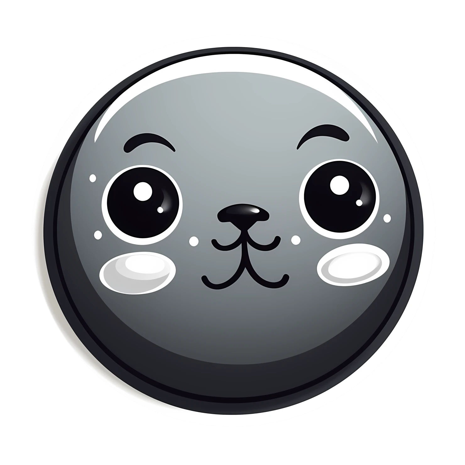 Kawaii seal fish sticker isolated on transparent background #26511