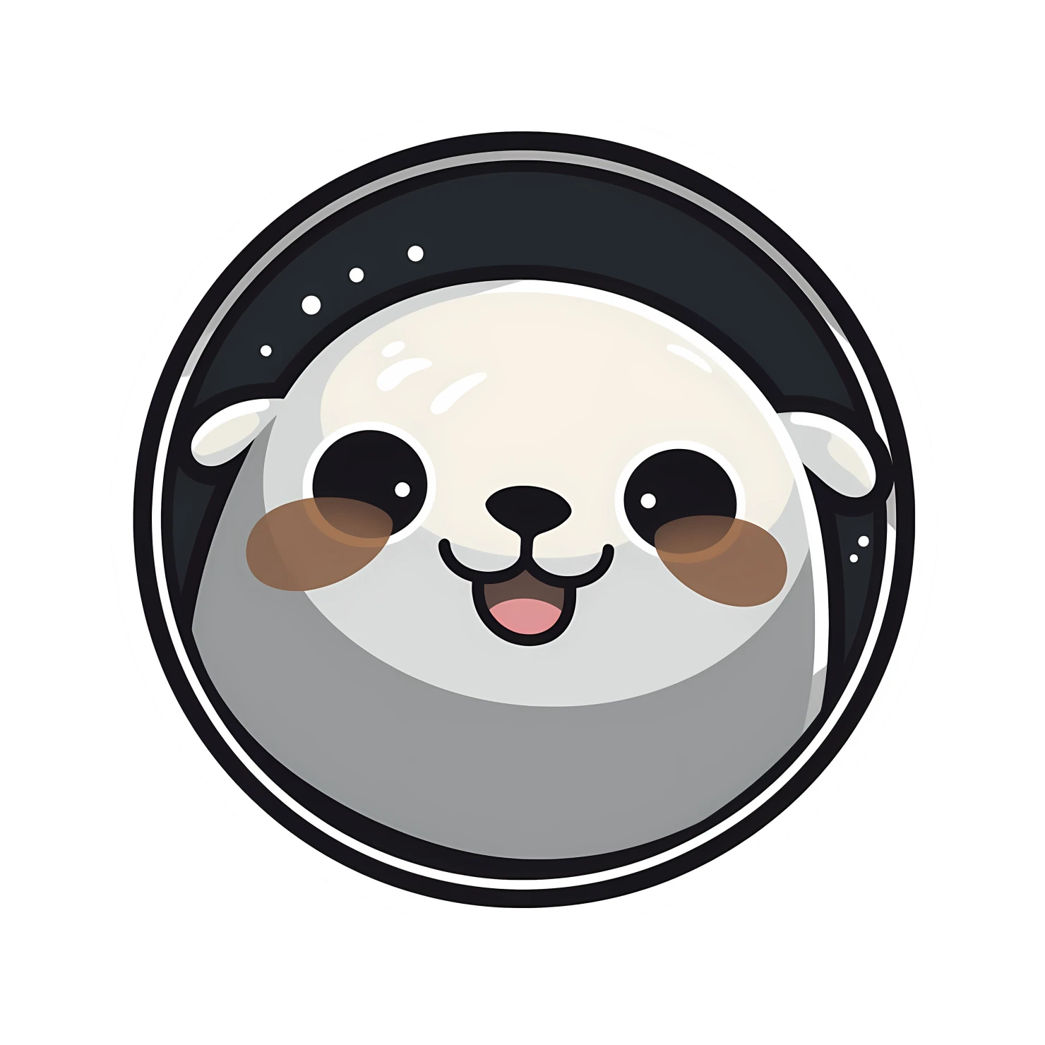 Kawaii seal fish sticker isolated on transparent background #26512