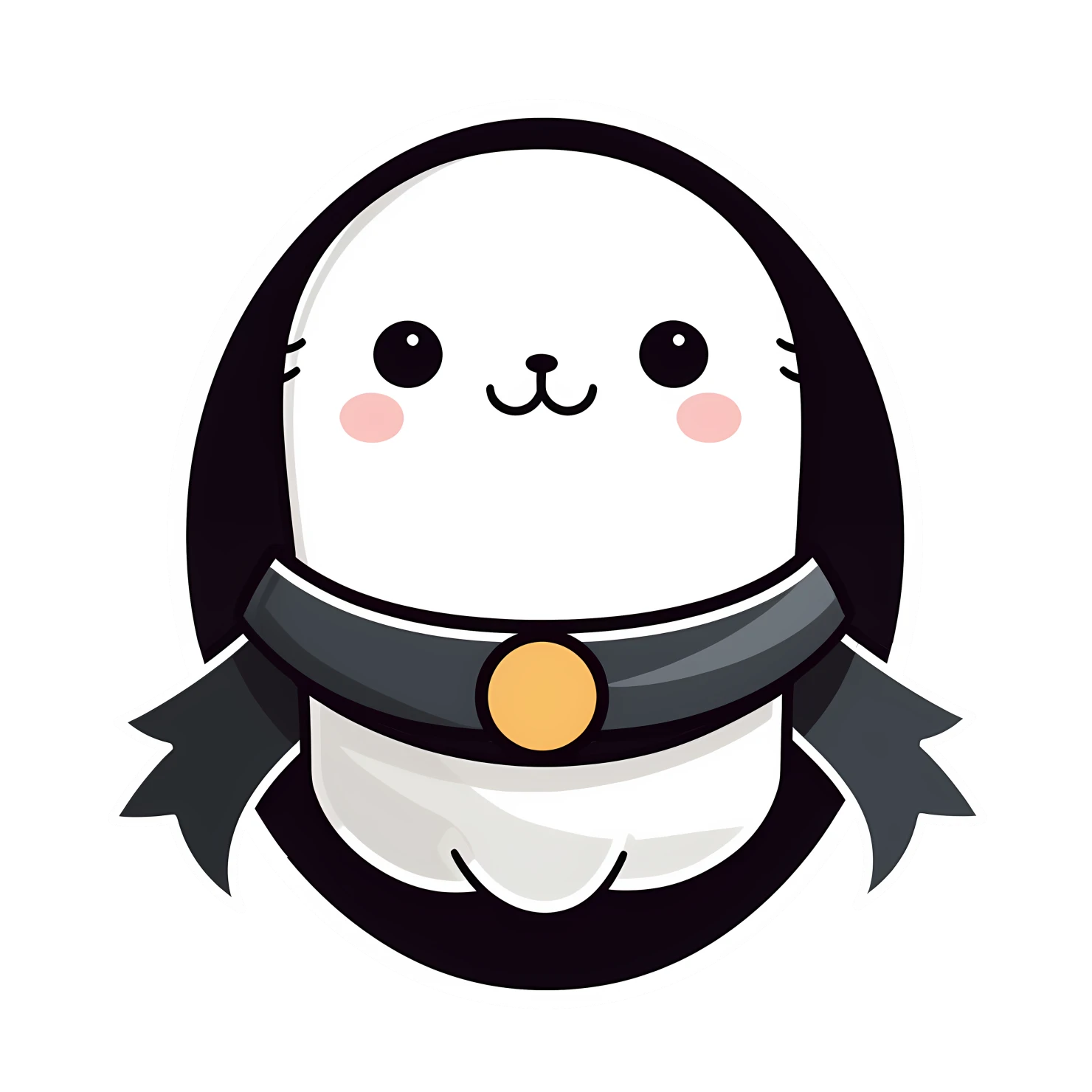 Kawaii seal fish sticker isolated on transparent background #26517