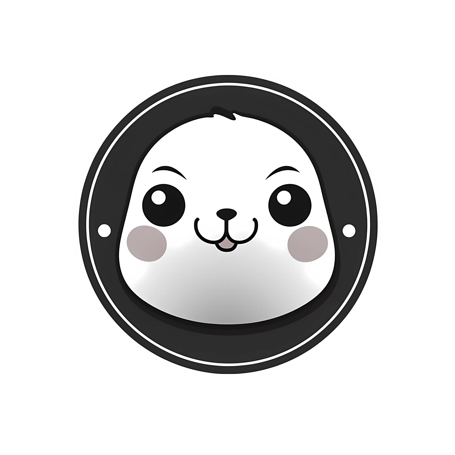 Kawaii seal fish sticker isolated on transparent background #26518