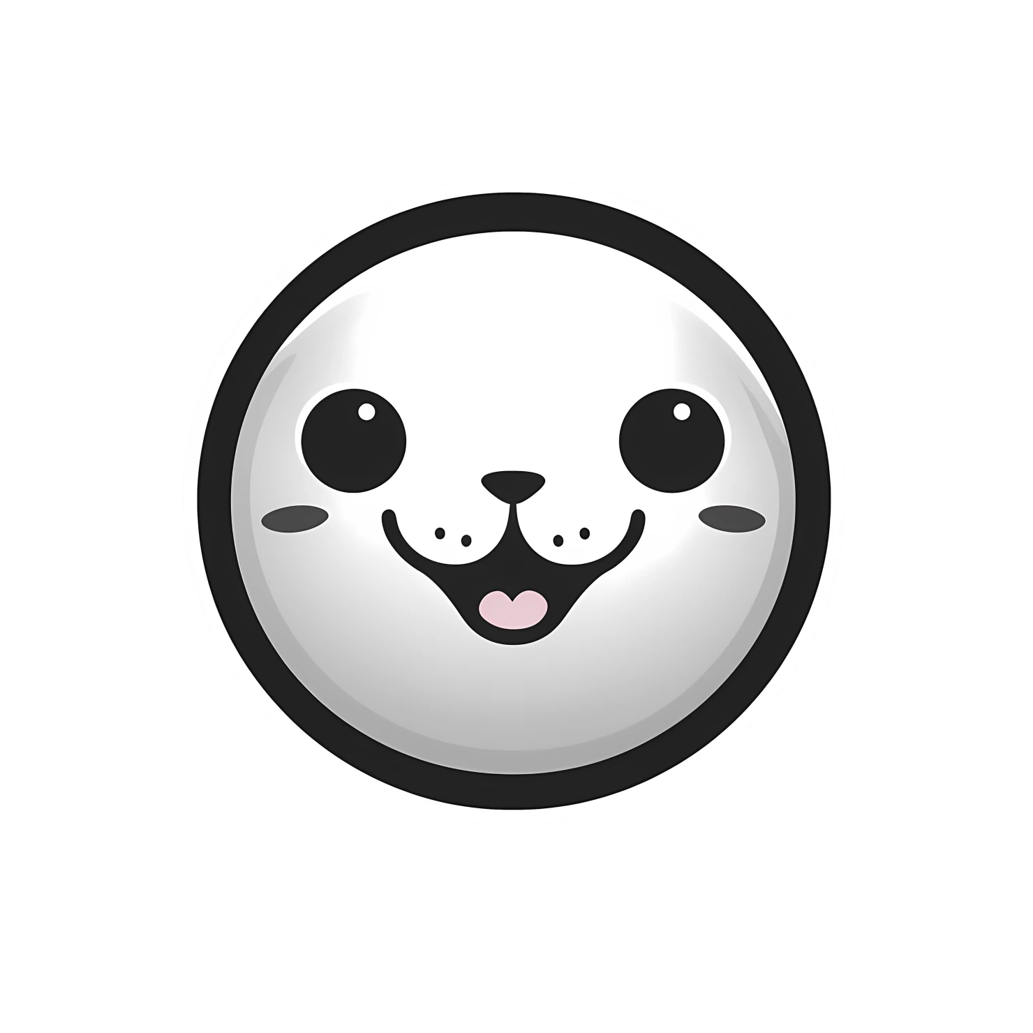 Kawaii seal fish sticker isolated on transparent background #26520