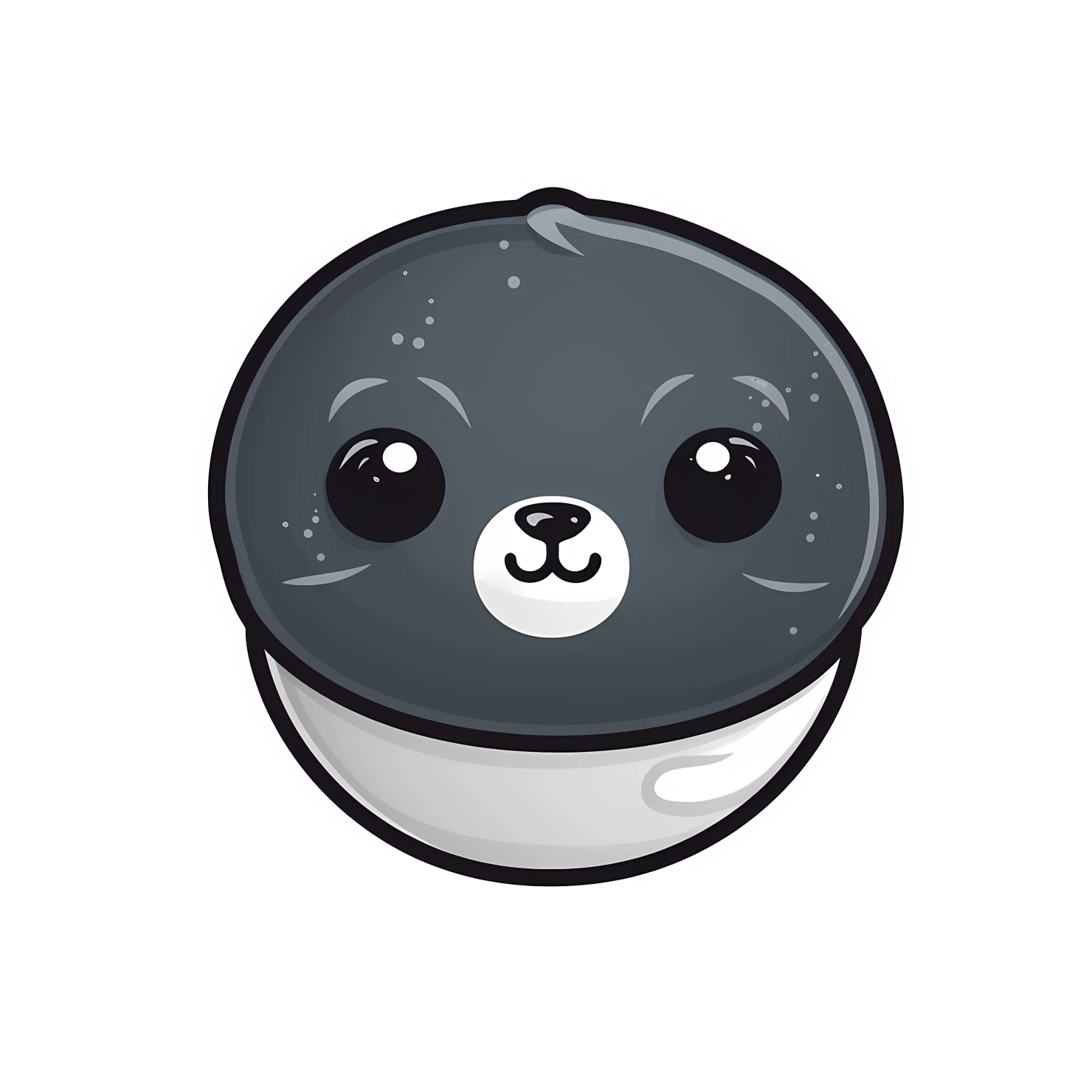 Kawaii seal fish sticker isolated on transparent background #26523