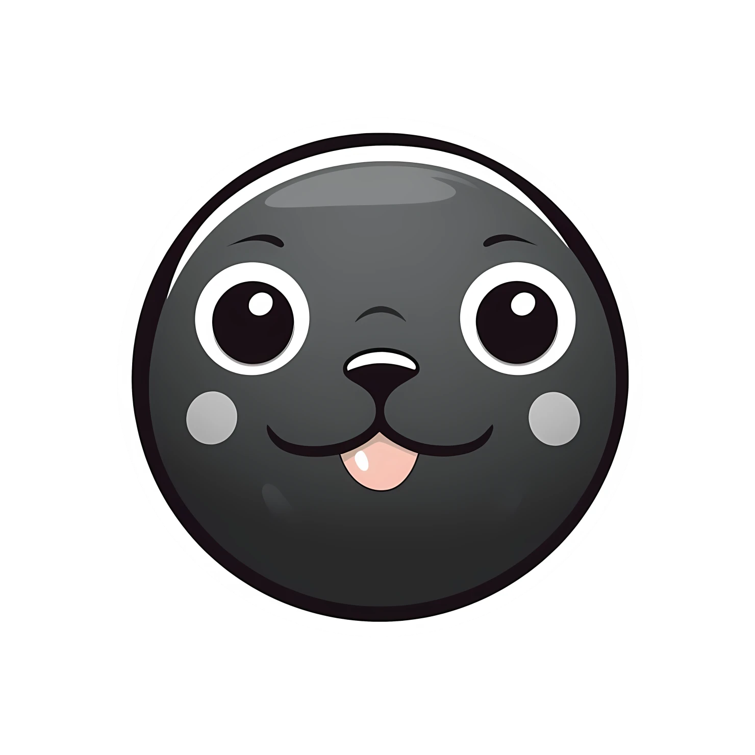 Kawaii seal fish sticker isolated on transparent background #26524