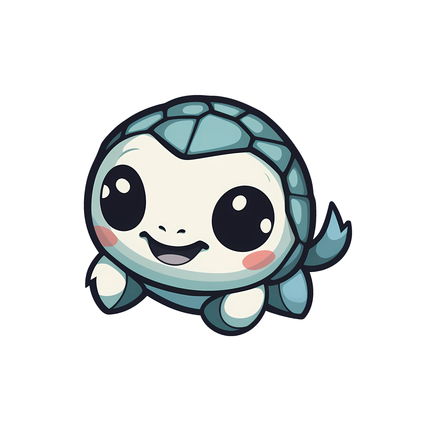 Kawaii  sea turtle sticker isolated on transparent background #26547