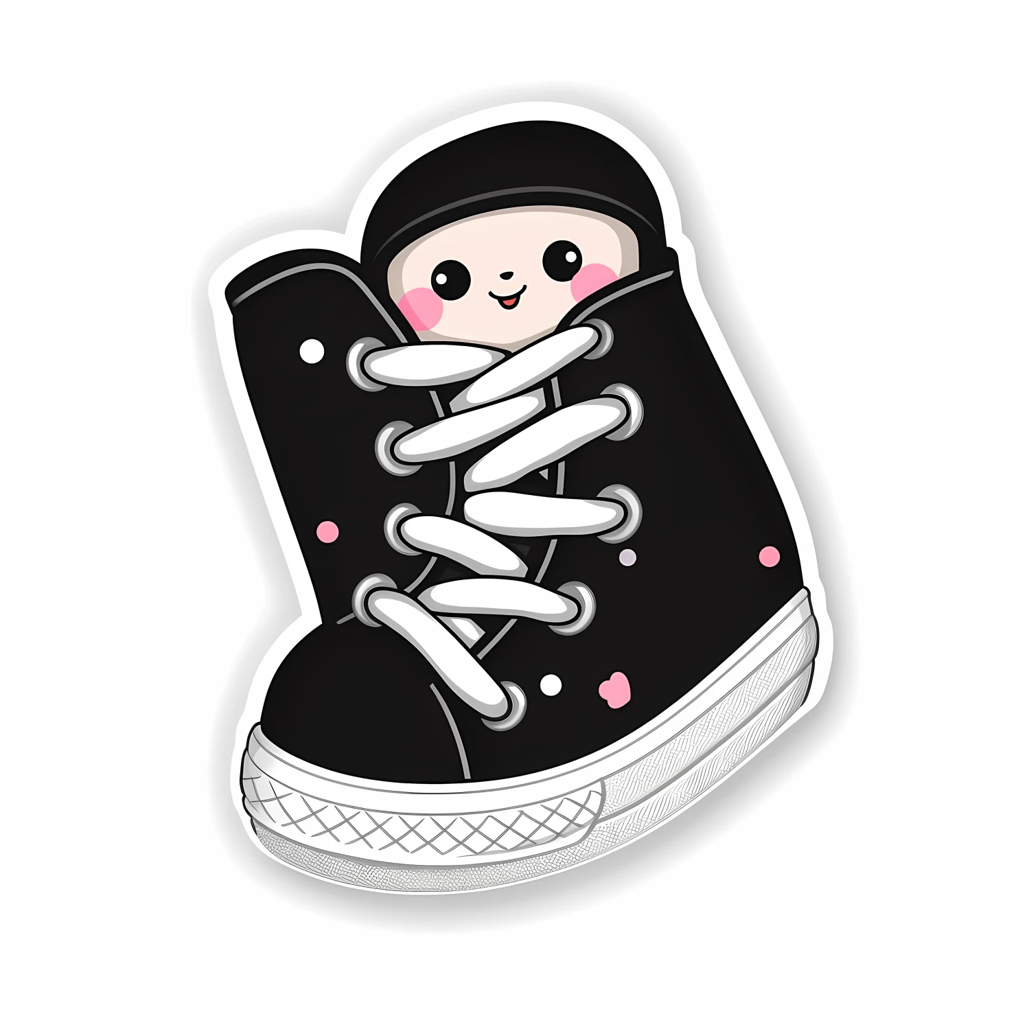 Kawaii  shoe sticker isolated on transparent background #26559